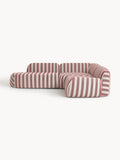 Galeriebild 1 - Modulares Gestreiftes Ecksofa Wolke (4-Sitzer) mit Chaiselongue