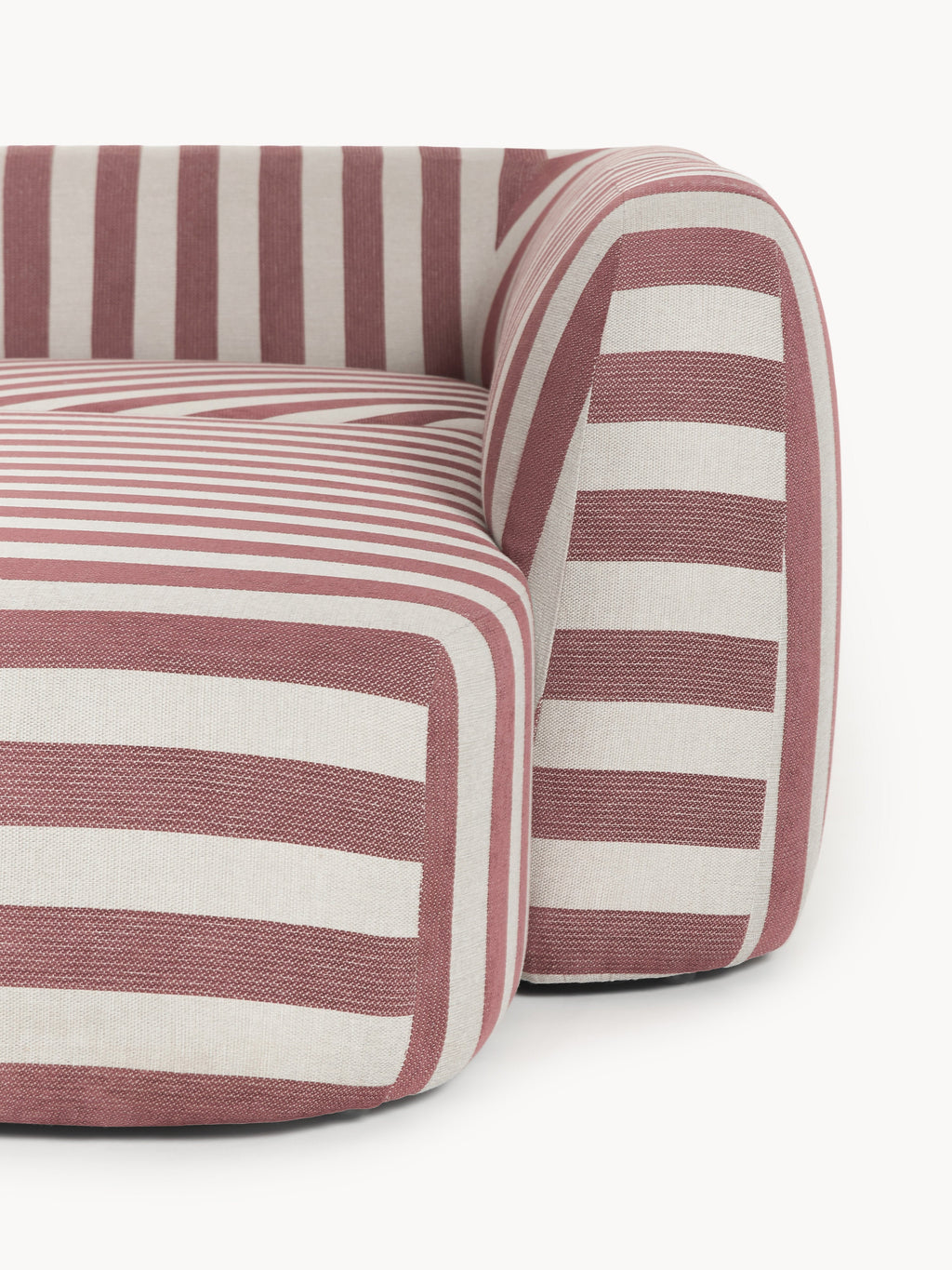 Modulares Gestreiftes Ecksofa Wolke (4-Sitzer) mit Chaiselongue