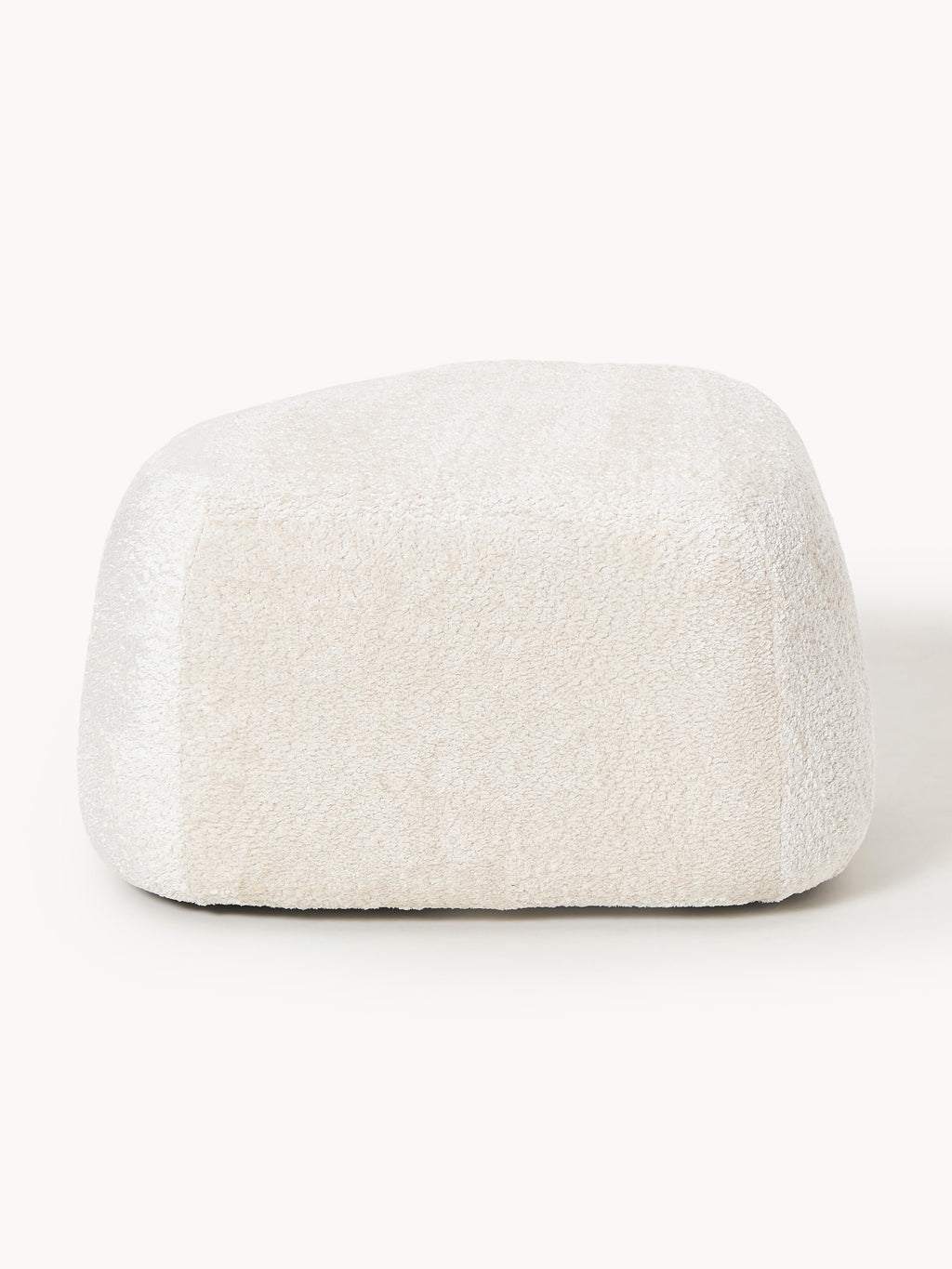 Ovale Ottomane Wolke aus Teddy-Bouclé