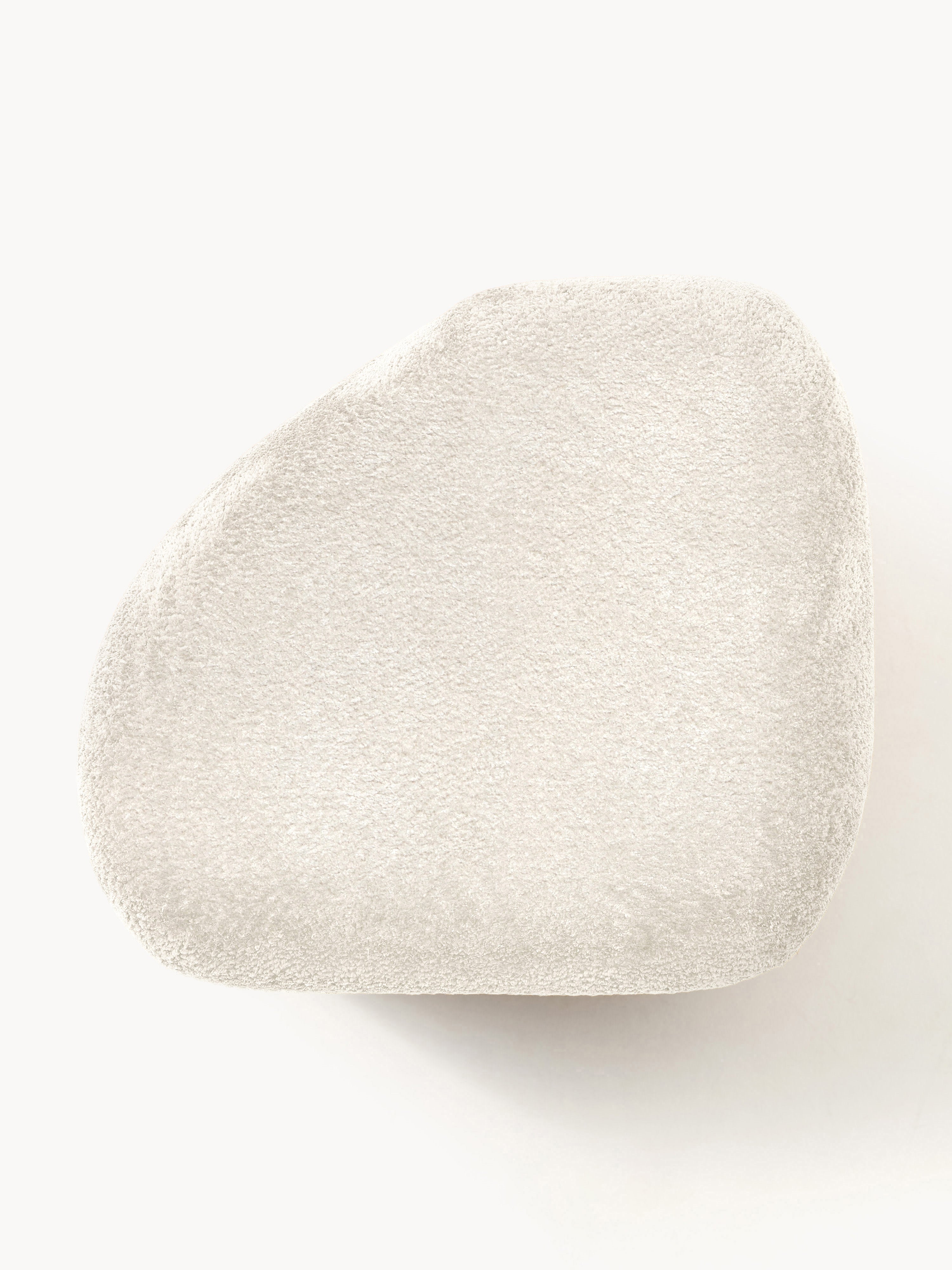 Ovale Ottomane Wolke aus Teddy-Bouclé