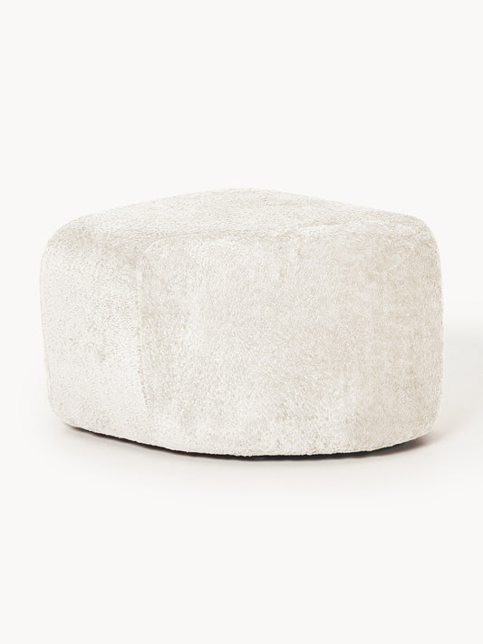 Galeriebild 1 - Ovale Ottomane Wolke aus Teddy-Bouclé