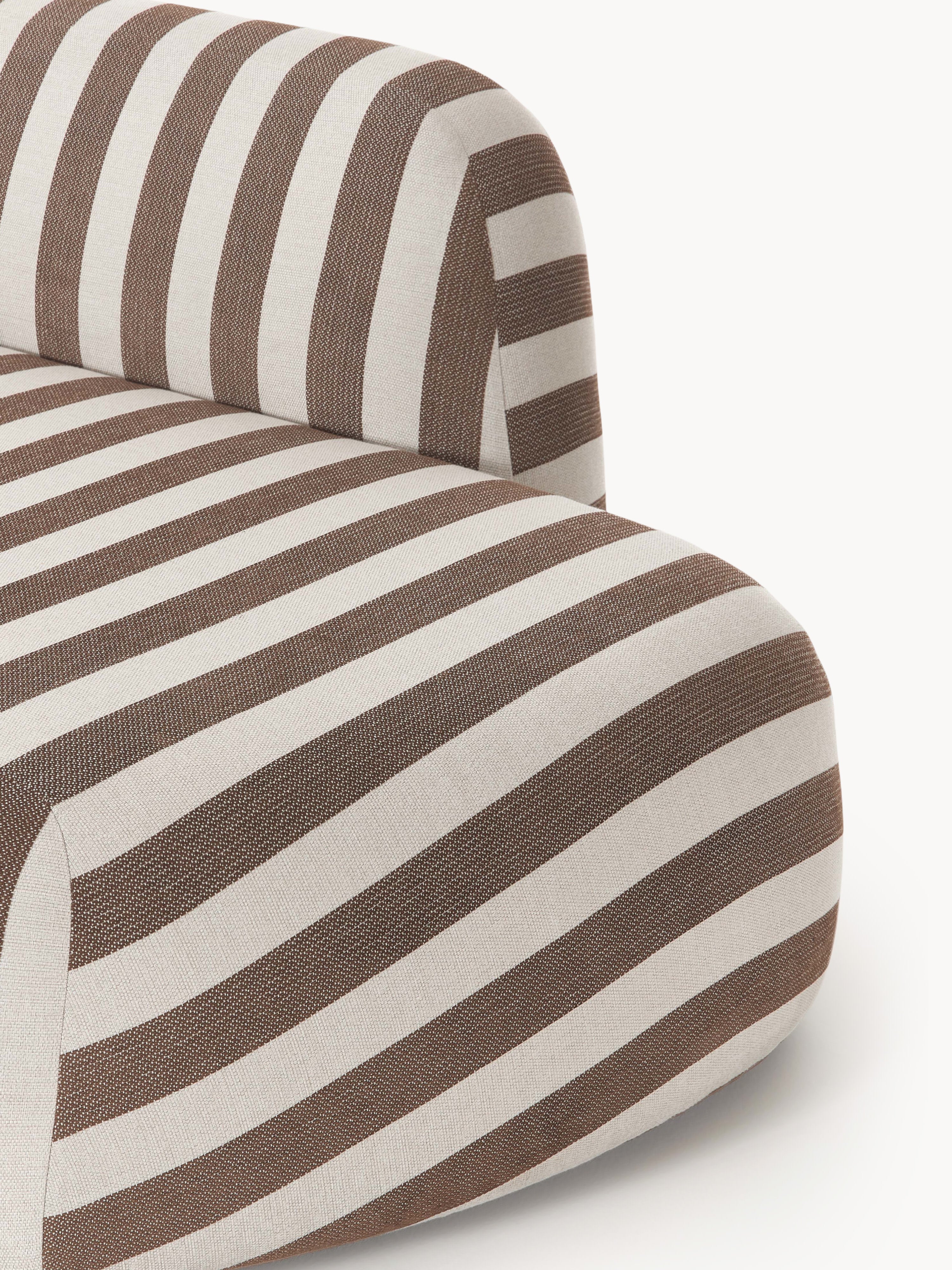 Gestreiftes Chaise-Modul Wolke