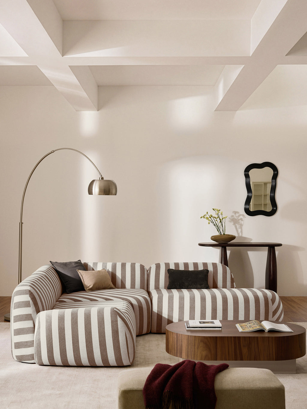 Gestreiftes Chaise-Modul Wolke