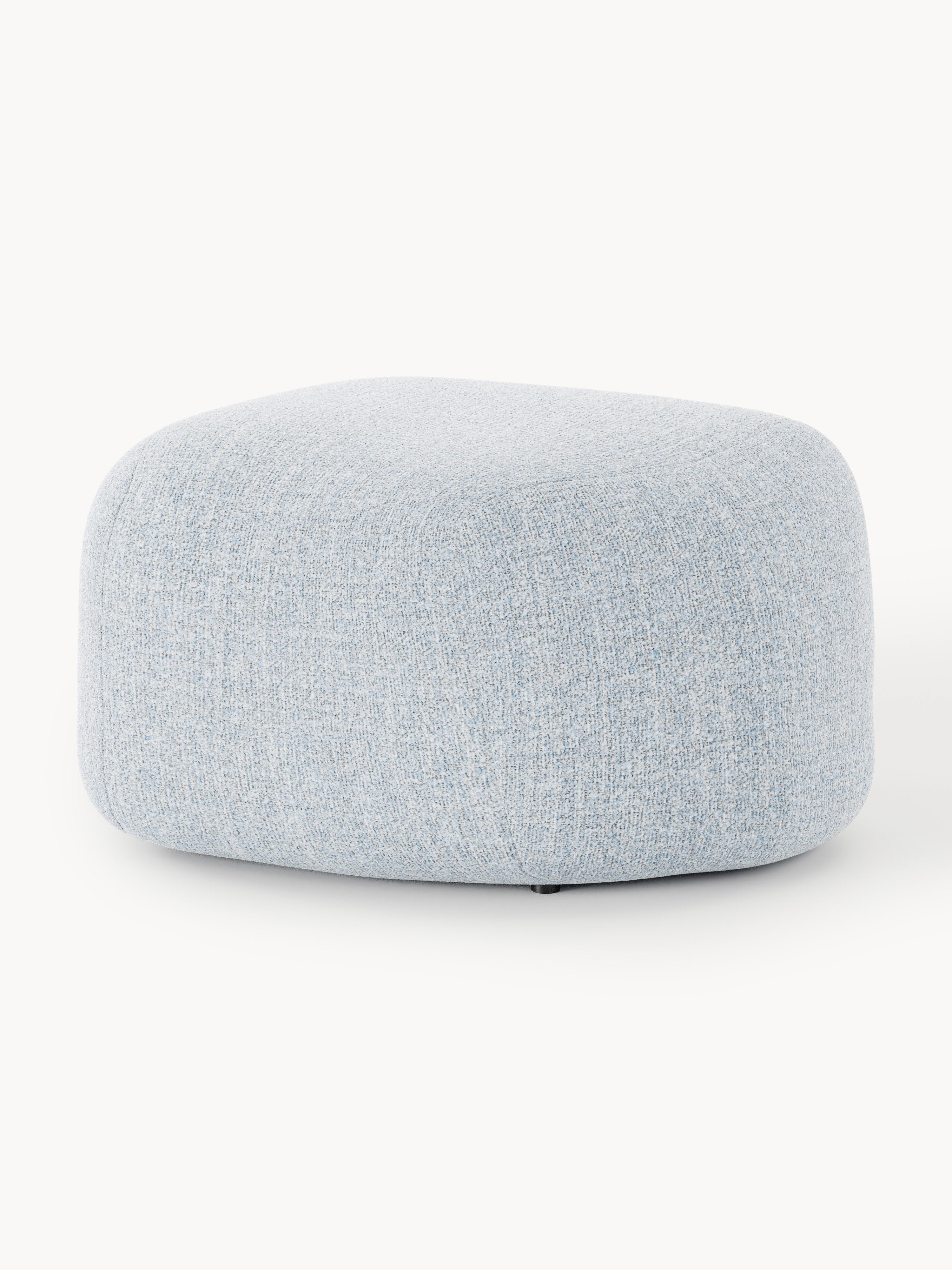 Galeriebild 1 - Ovaler Bouclé-Sofa-Hocker Wolke