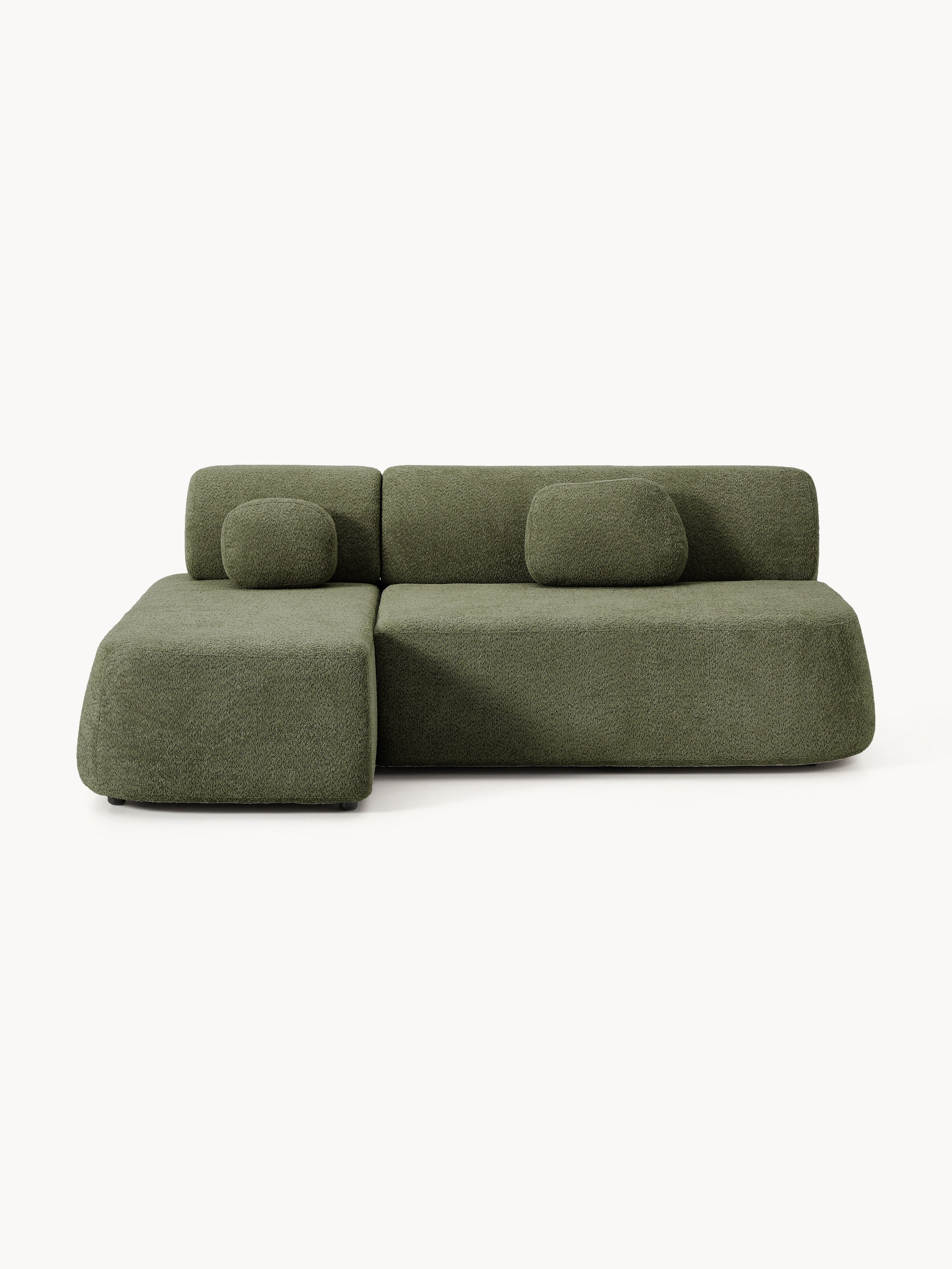 Galeriebild 1 - Schlafsofa Pao aus Teddy-Bouclé mit Stauraum