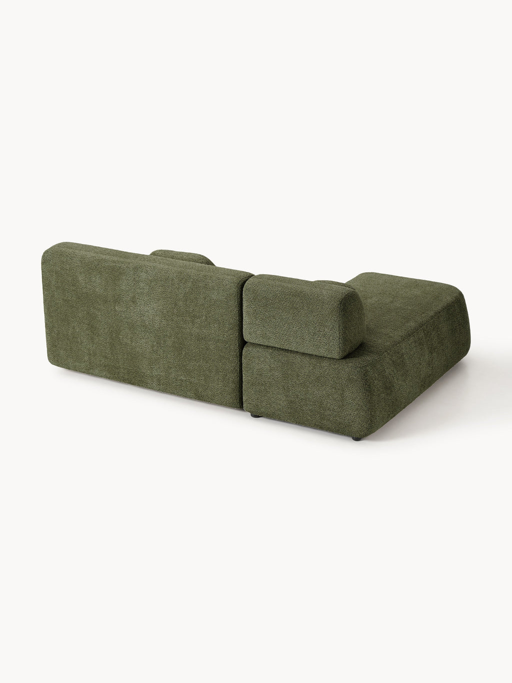 Schlafsofa Pao aus Teddy-Bouclé mit Stauraum