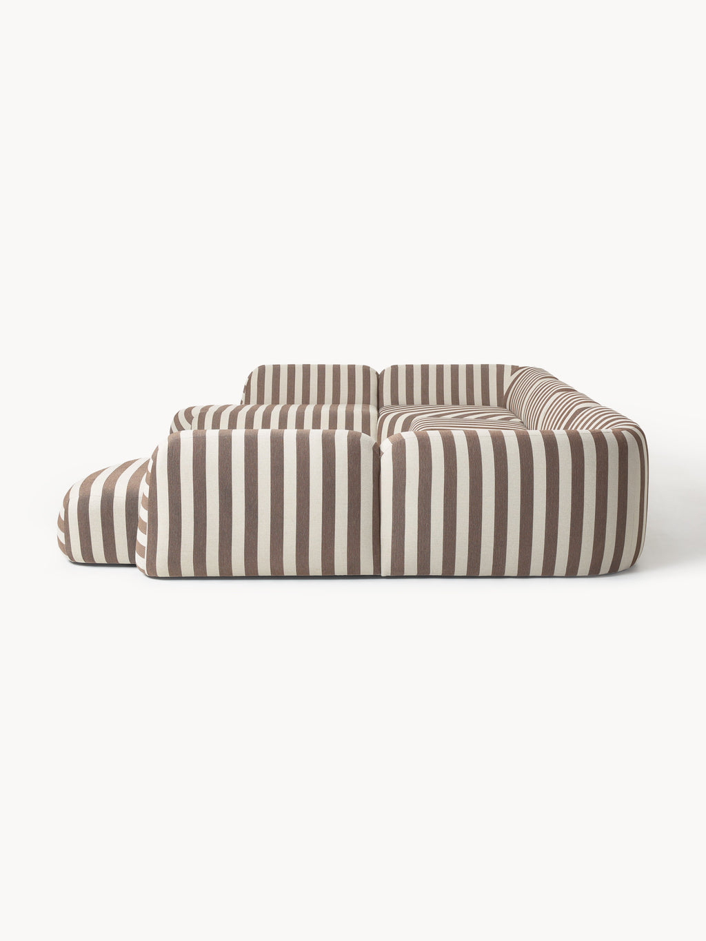 Modulares Gestreiftes XL-Sofa Wolke