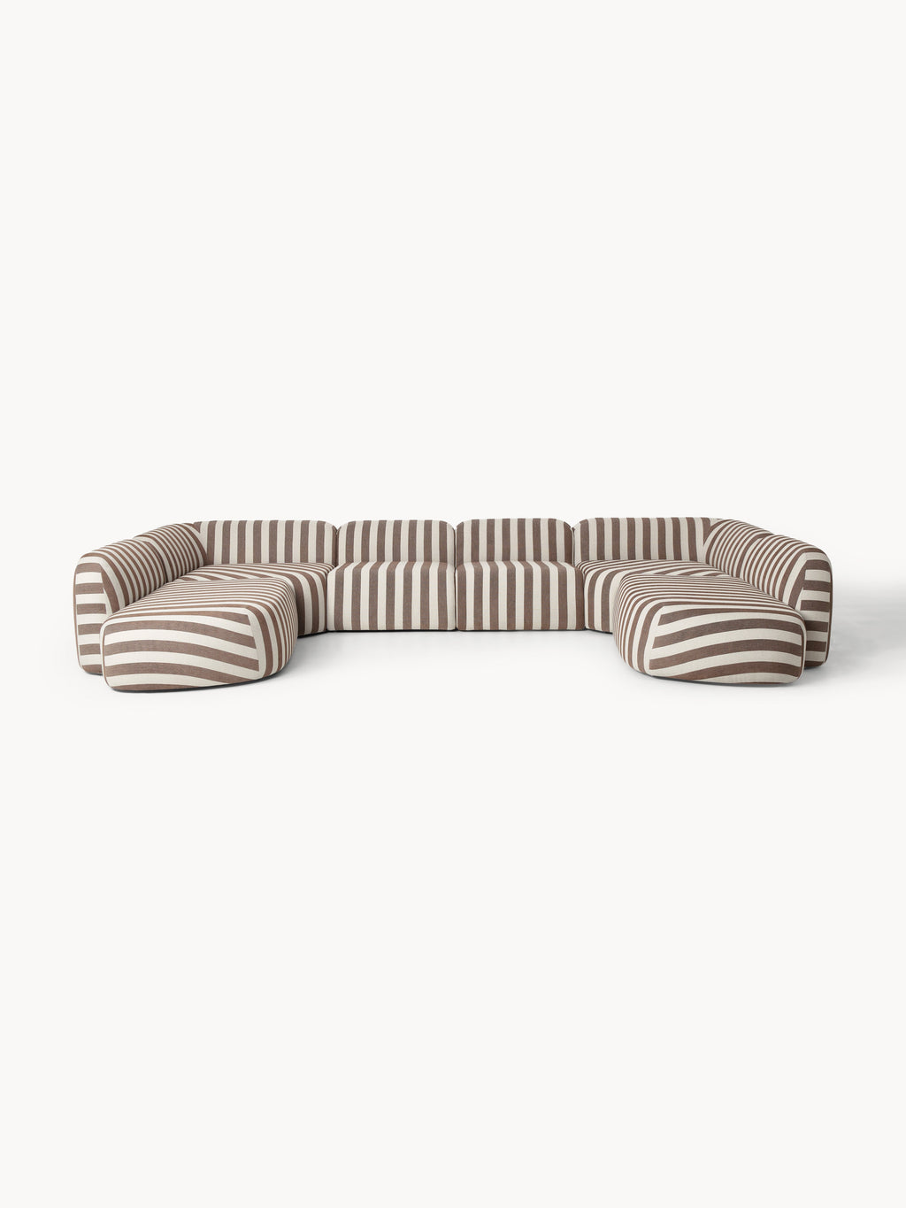 Modulares Gestreiftes XL-Sofa Wolke