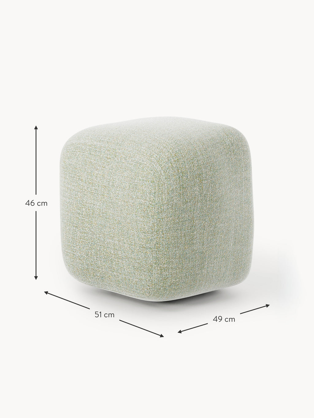 Hoher Bouclé-Sofa-Hocker Wolke