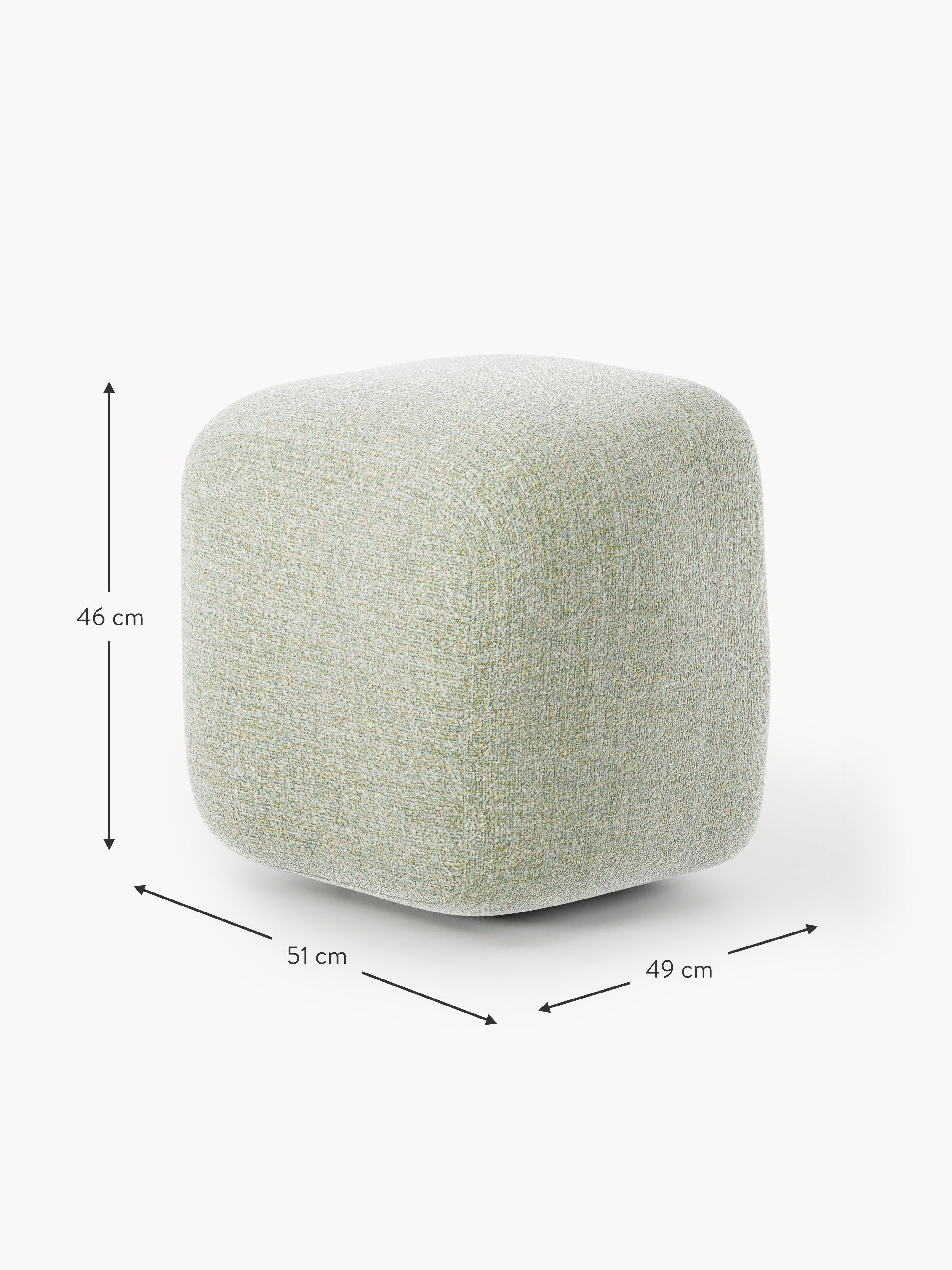 Hoher Bouclé-Sofa-Hocker Wolke