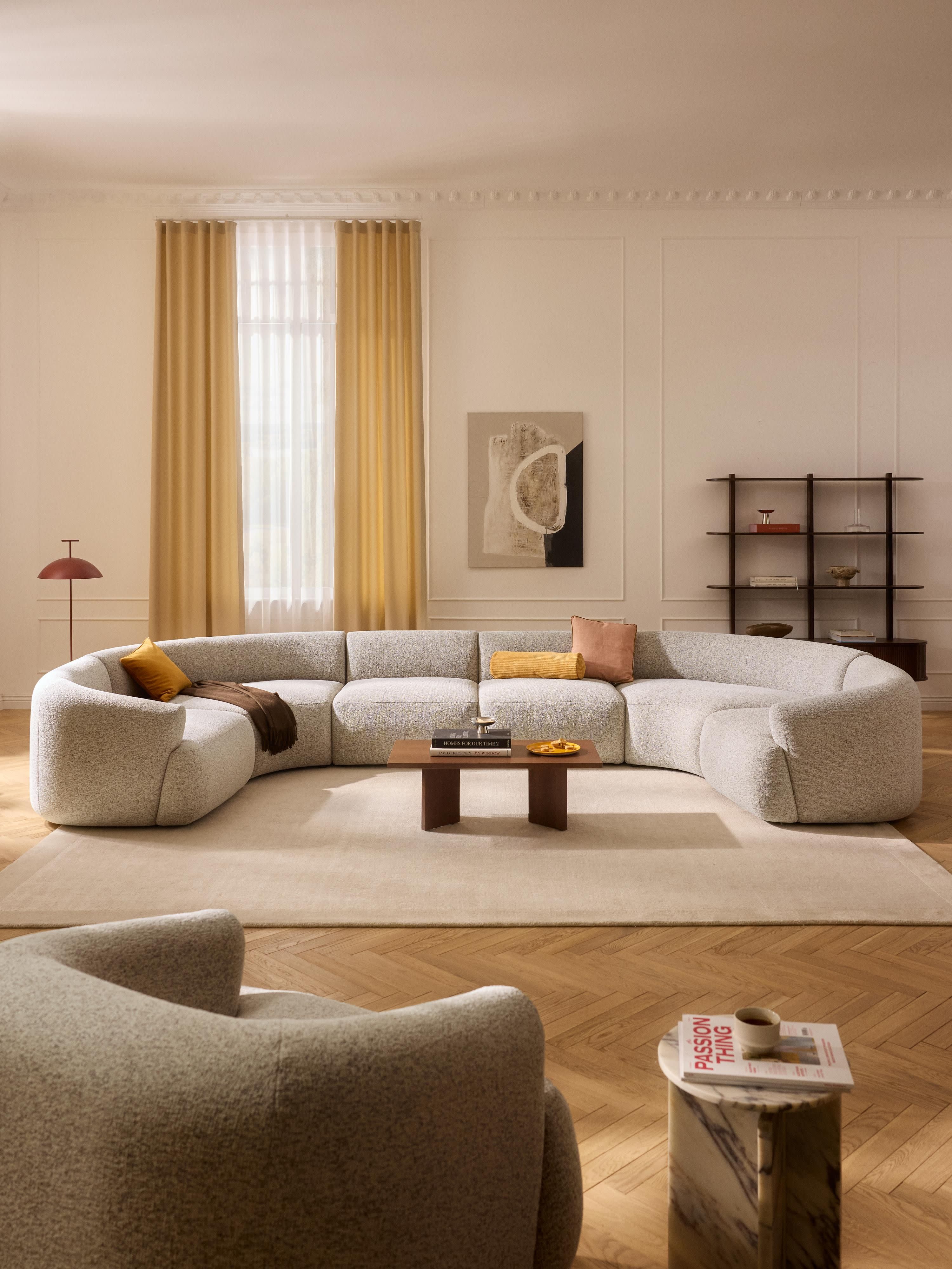 Modulares Bouclé-XL-Sofa Sofia