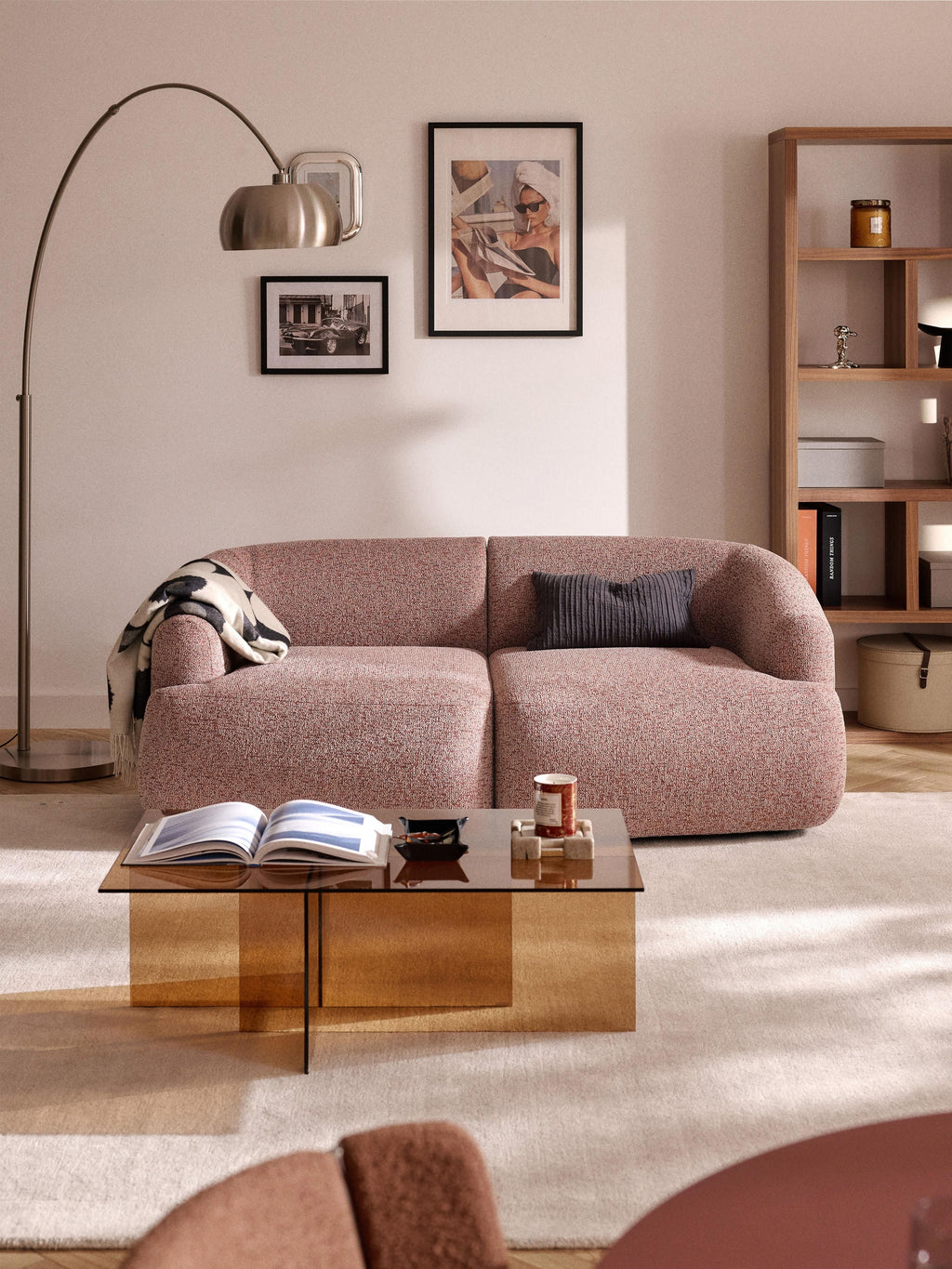 Modulares Bouclé-Sofa Sofia (2-Sitzer)