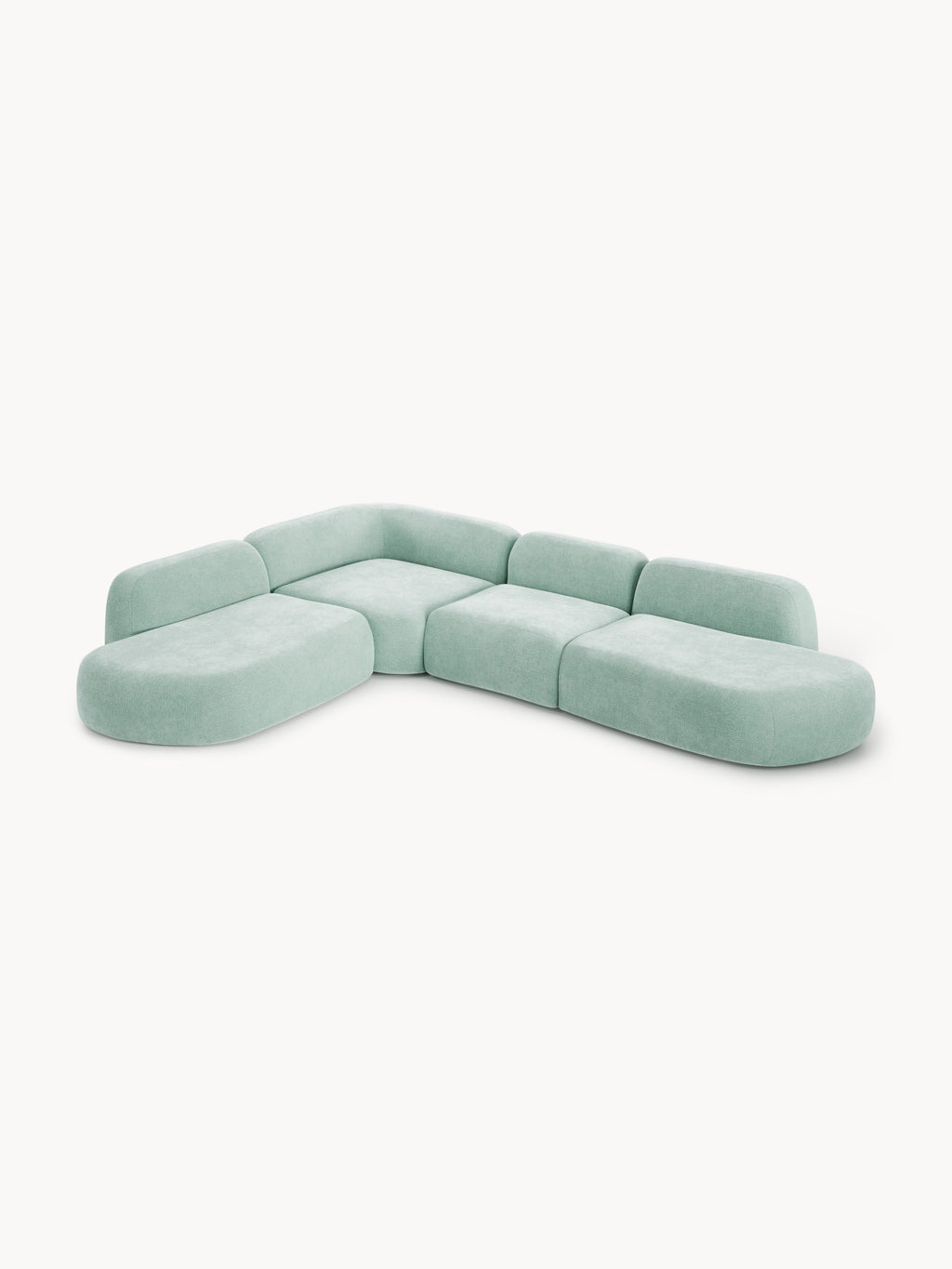 Modulares XL-Ecksofa Wolke mit Chaiselongue