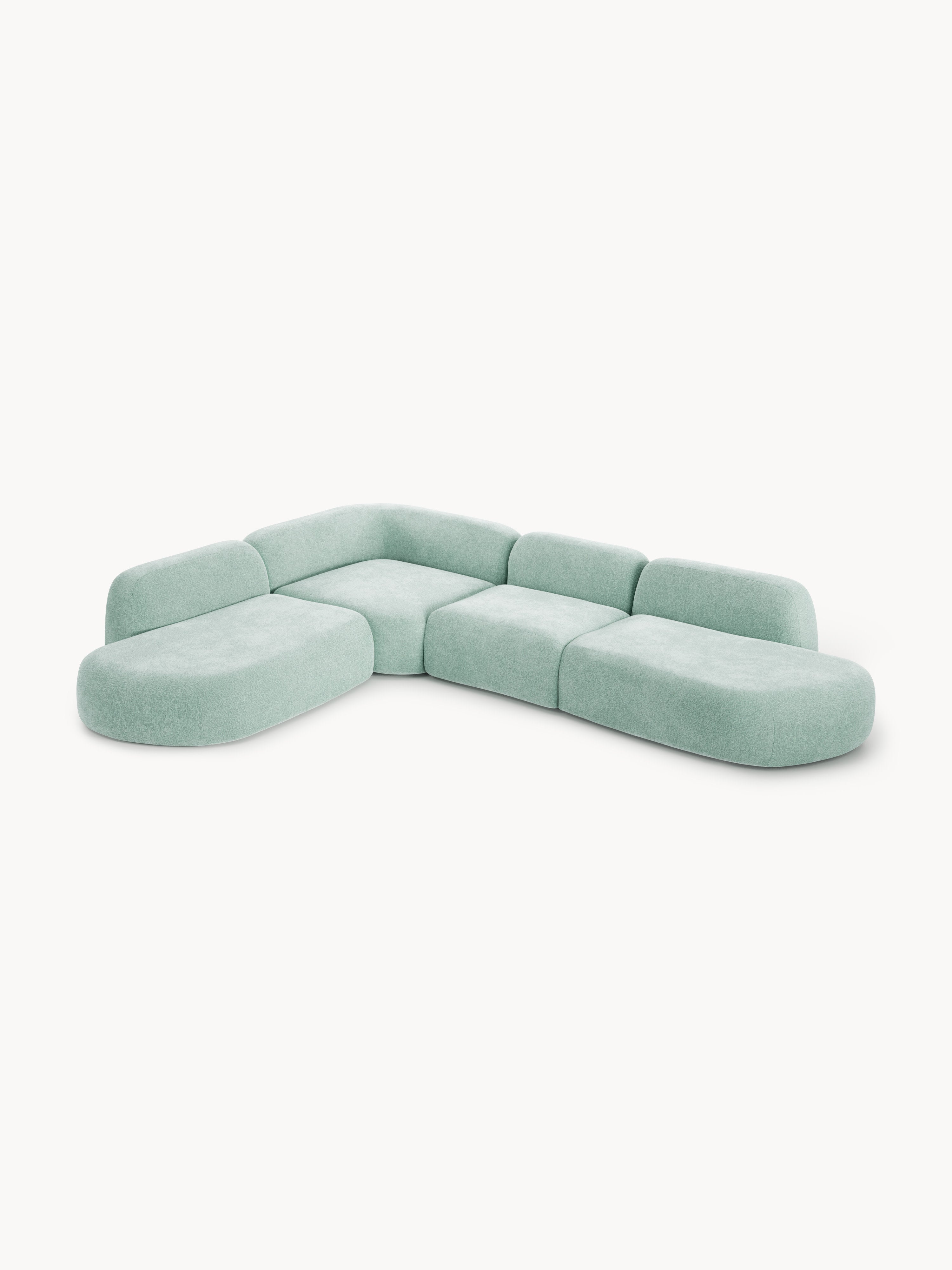 Modulares XL-Ecksofa Wolke mit Chaiselongue