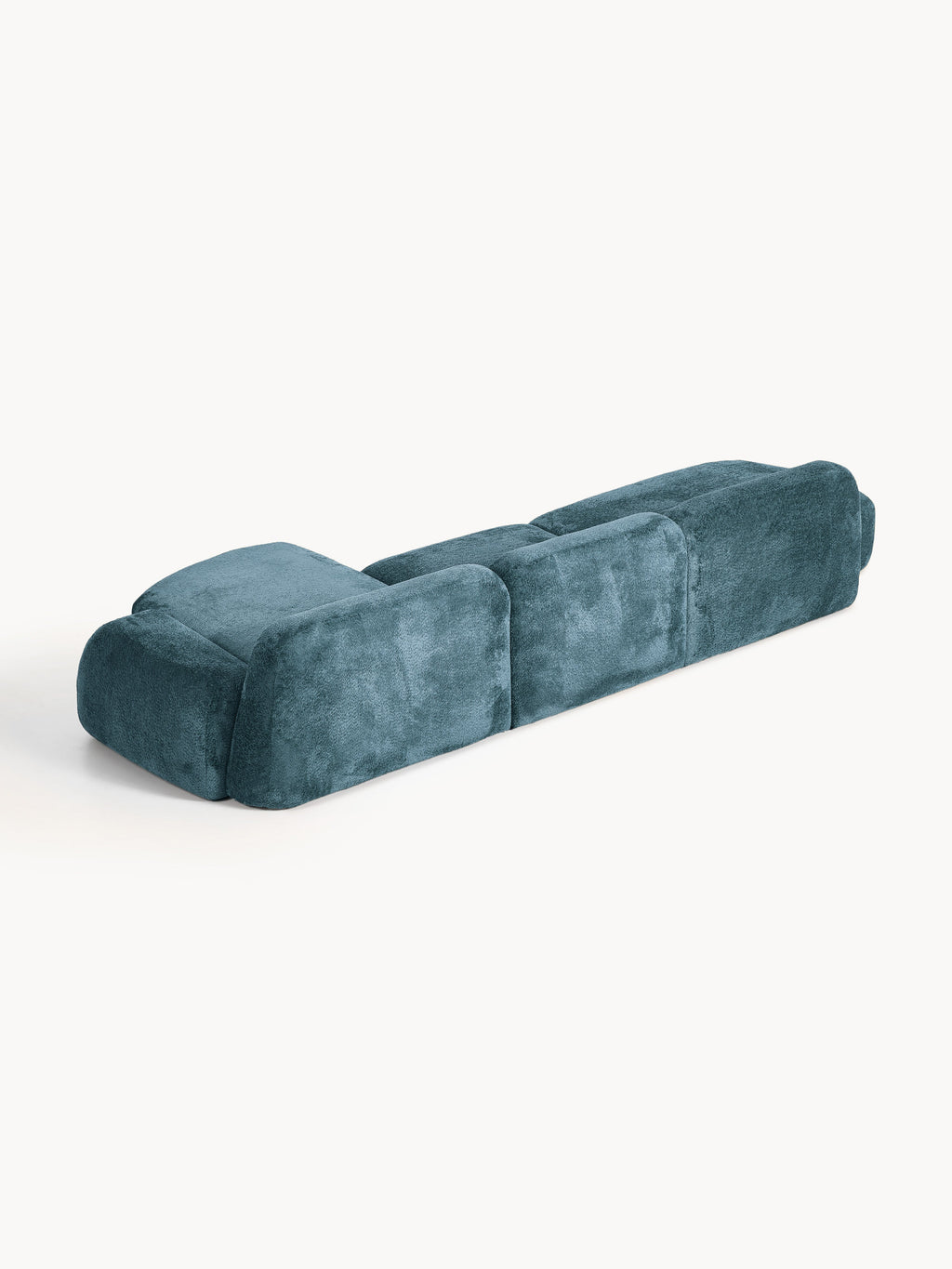 Modulares Teddy-Bouclé-Ecksofa Wolke (4-Sitzer) mit Chaiselongue