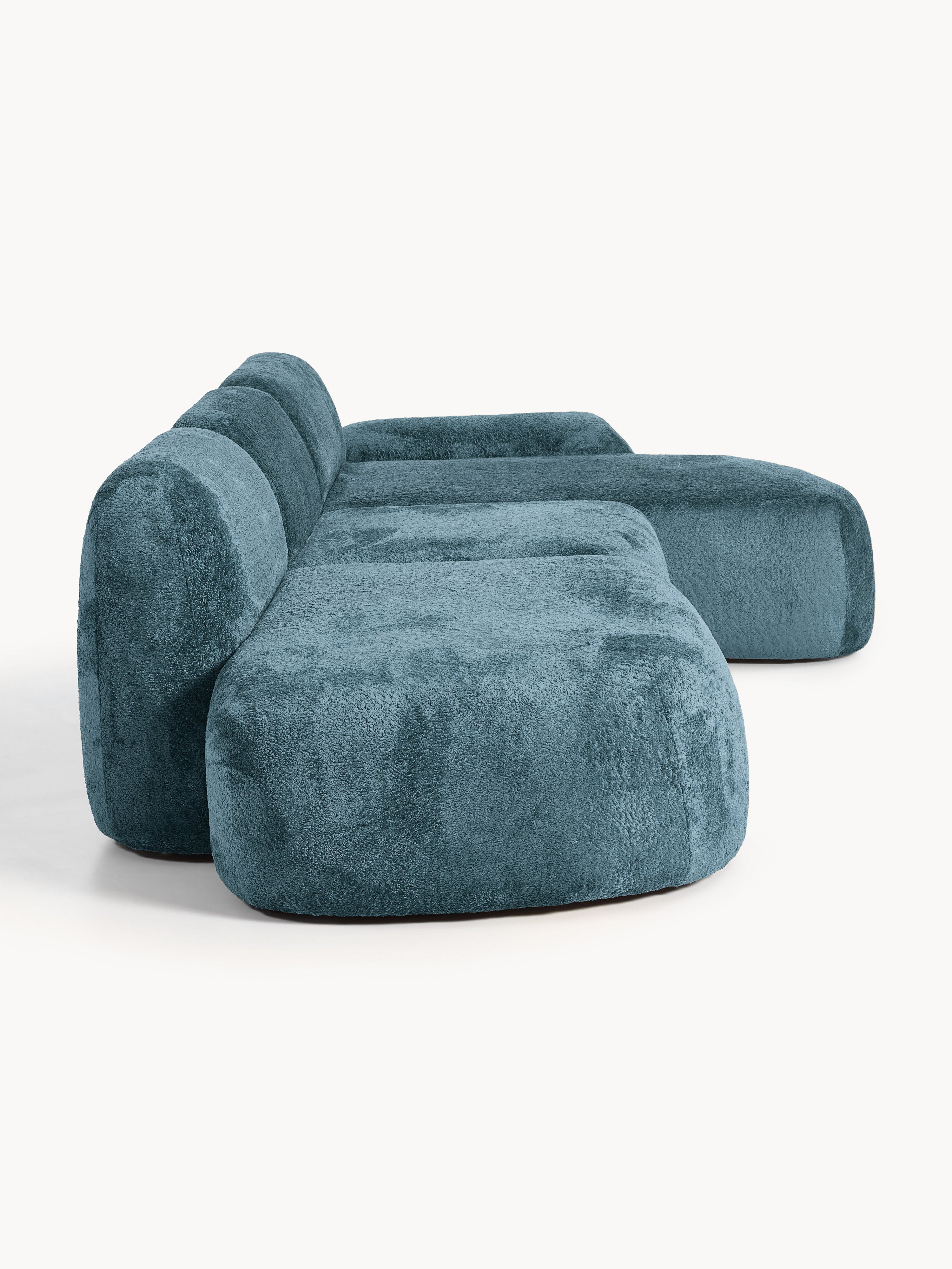 Modulares Teddy-Bouclé-Ecksofa Wolke (4-Sitzer) mit Chaiselongue