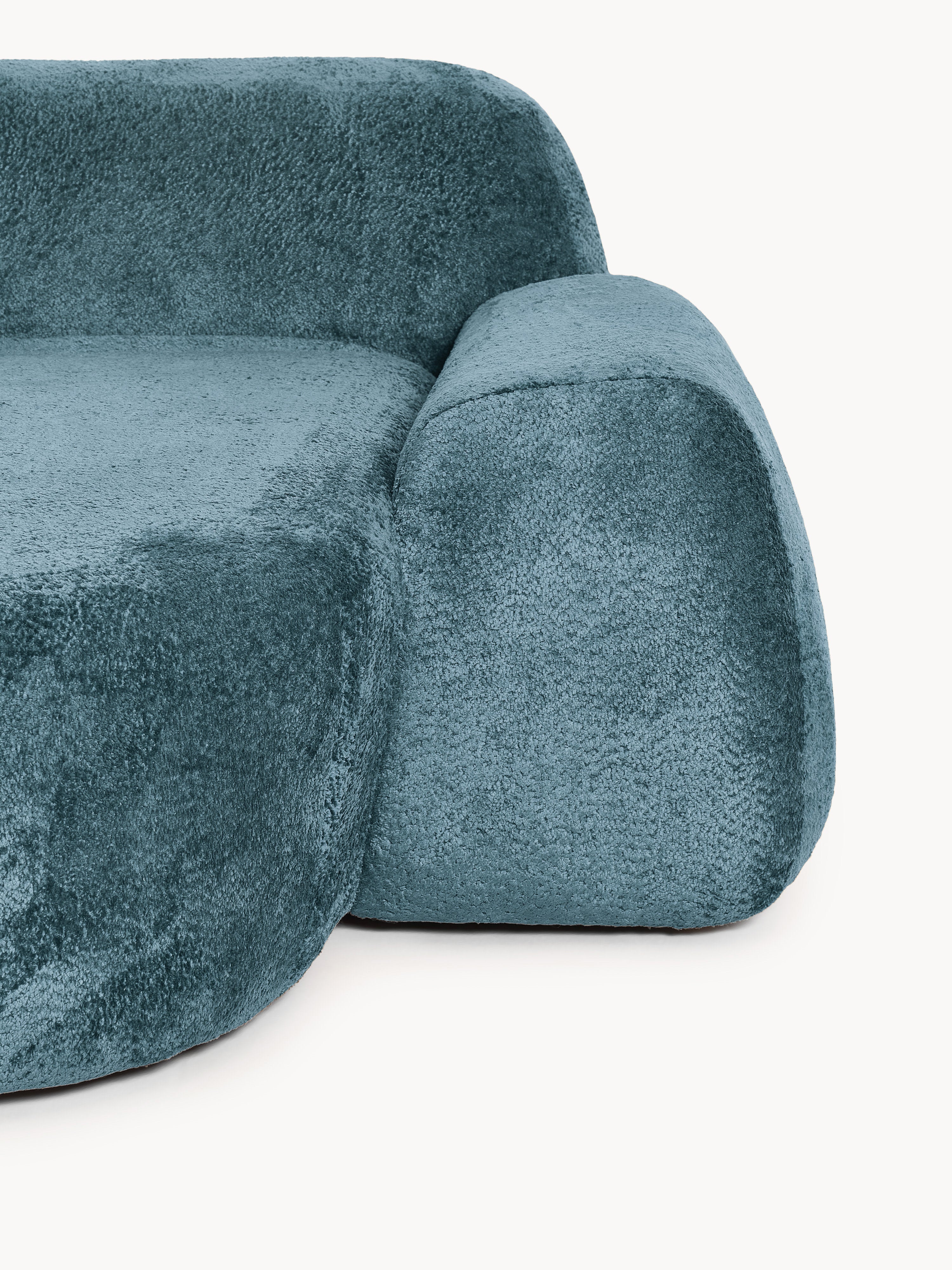 Modulares Teddy-Bouclé-Ecksofa Wolke (4-Sitzer) mit Chaiselongue