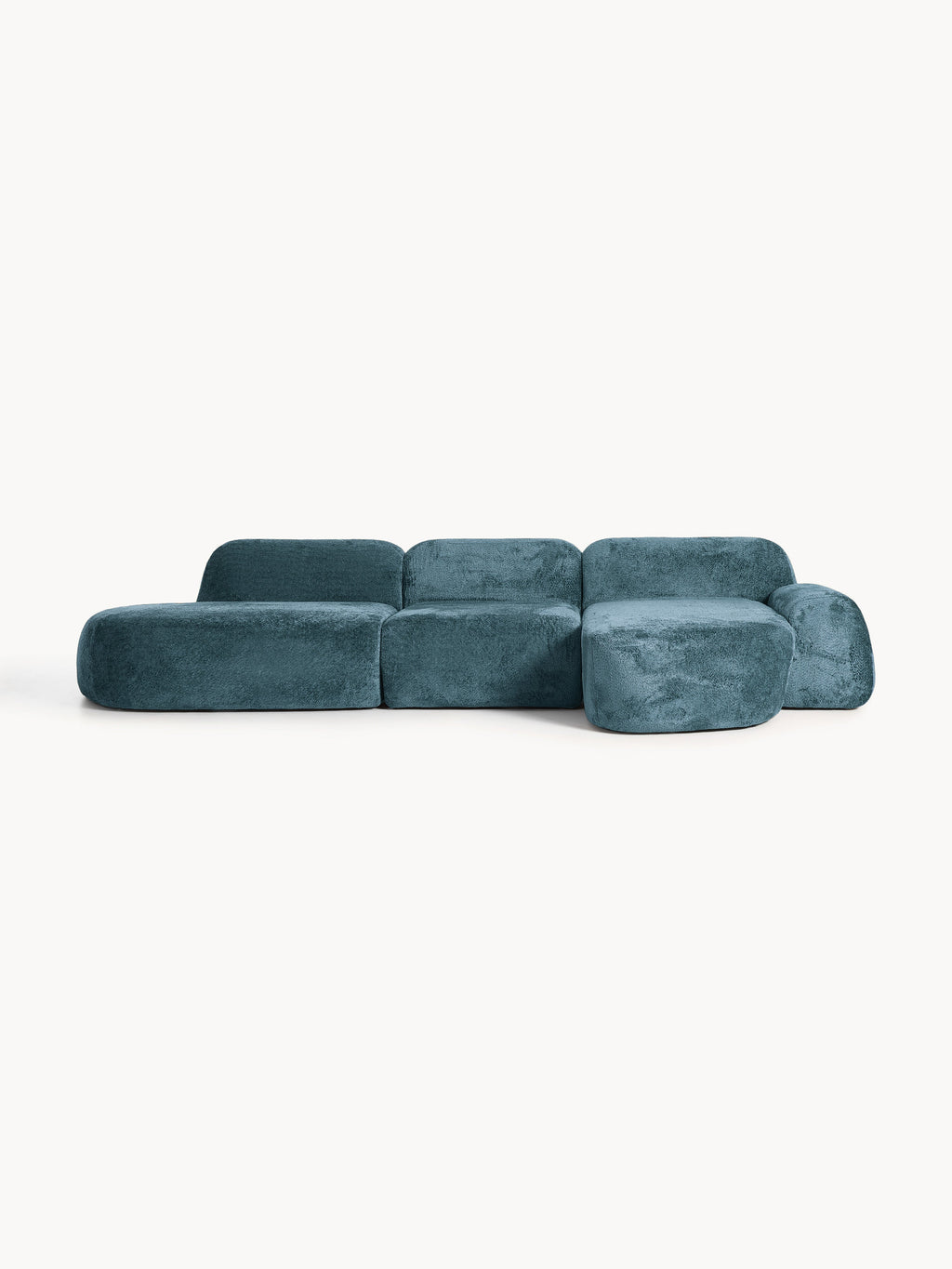 Galeriebild 1 - Modulares Teddy-Bouclé-Ecksofa Wolke (4-Sitzer) mit Chaiselongue