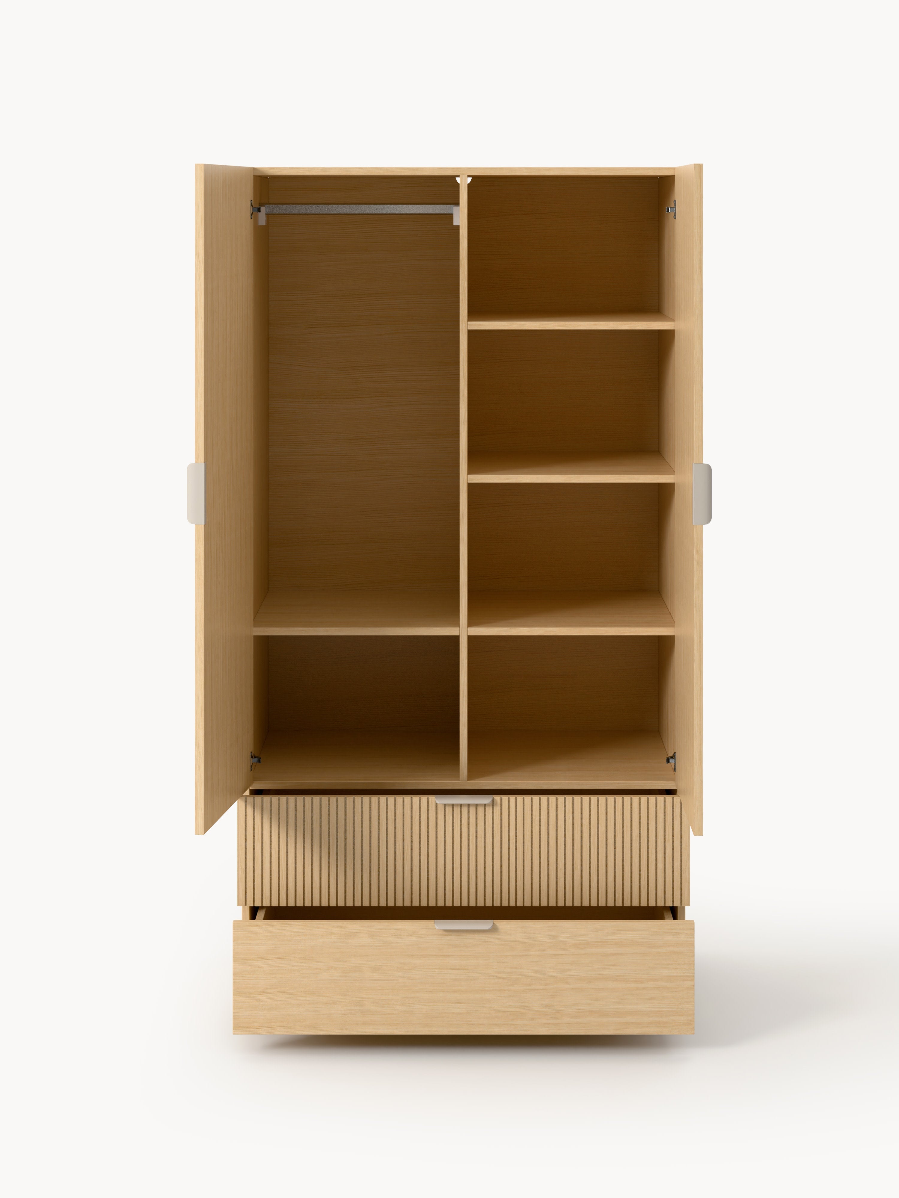 Kompakt-Kleiderschrank Sato aus Holz