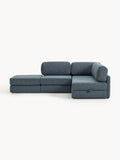 Galeriebild 1 - Bouclé-Eck-Schlafsofa Ladina mit Stauraum