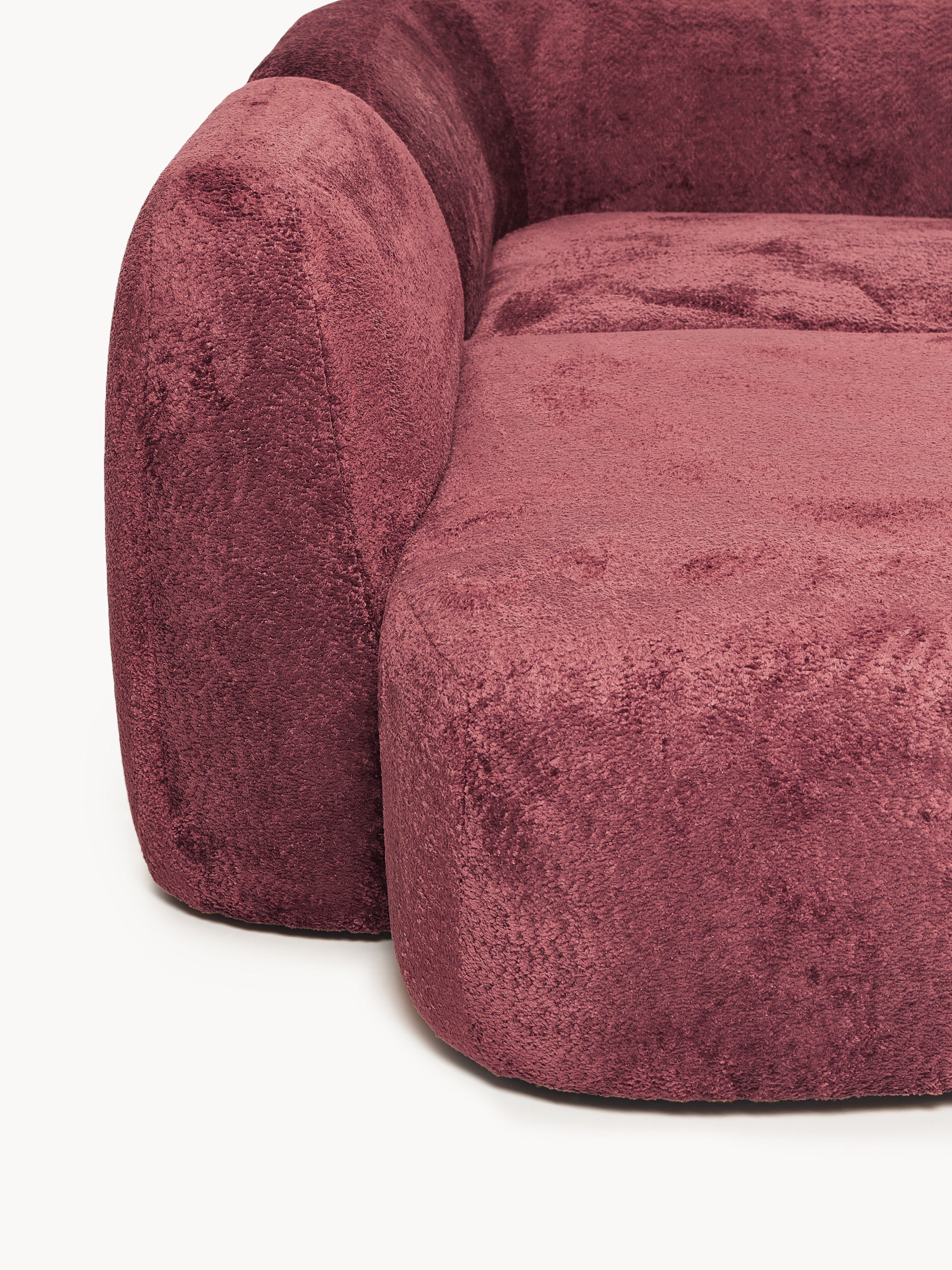 XL Modulares Teddy-Bouclé-Ecksofa Wolke mit Chaiselongue