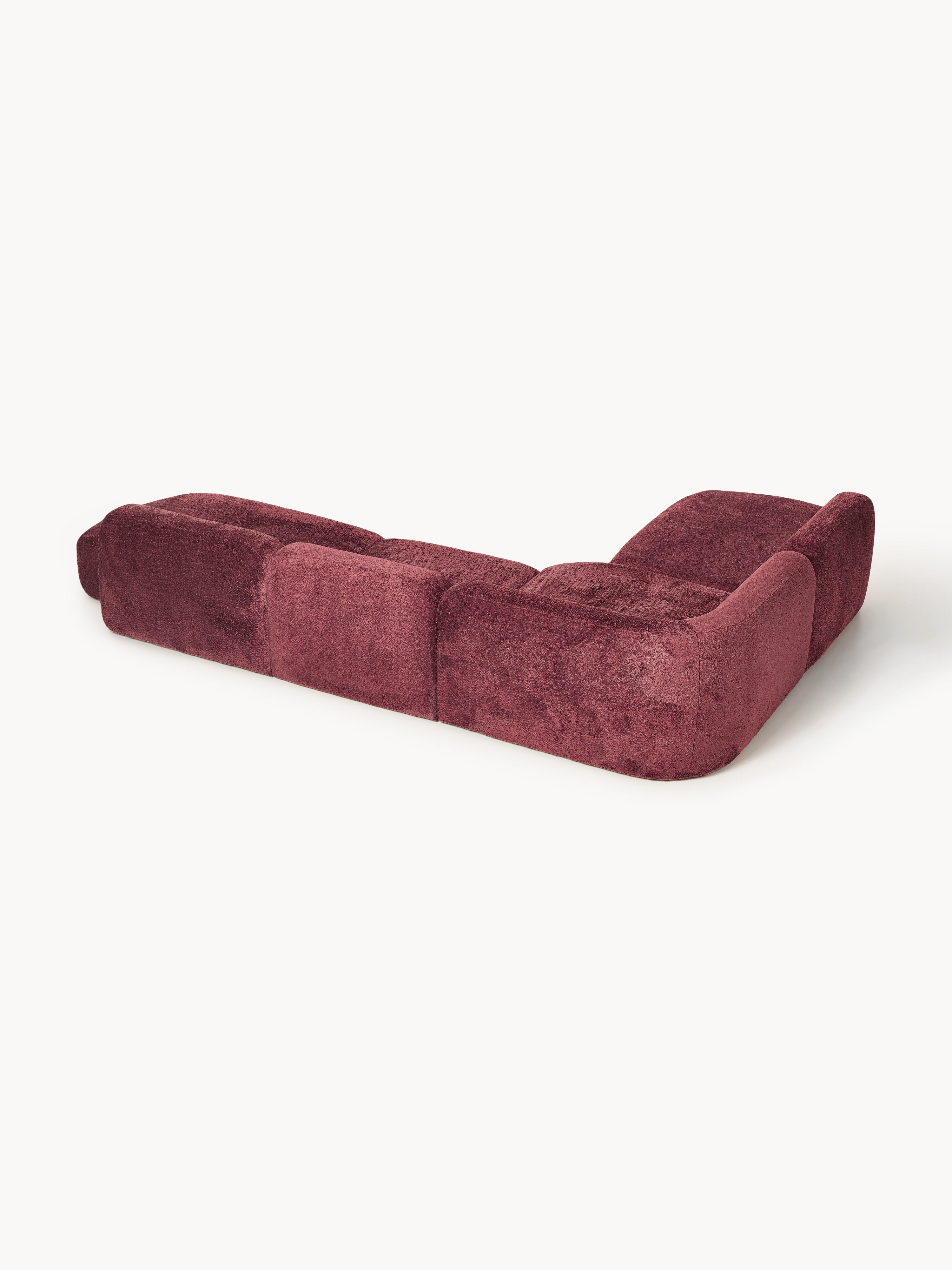 XL Modulares Teddy-Bouclé-Ecksofa Wolke mit Chaiselongue