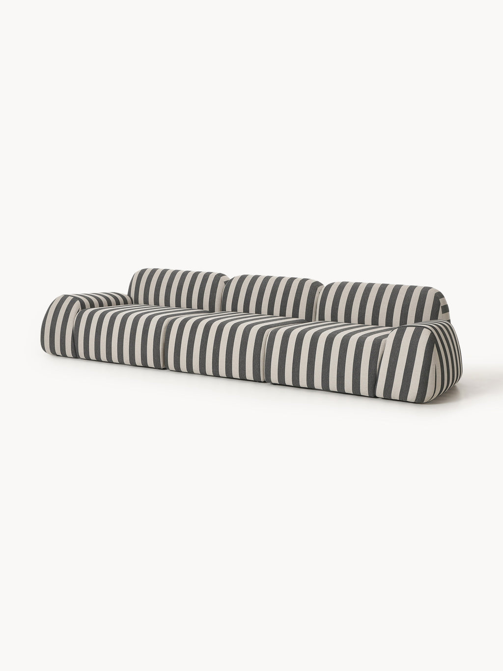Modulares Gestreiftes Sofa Wolke (4-Sitzer)