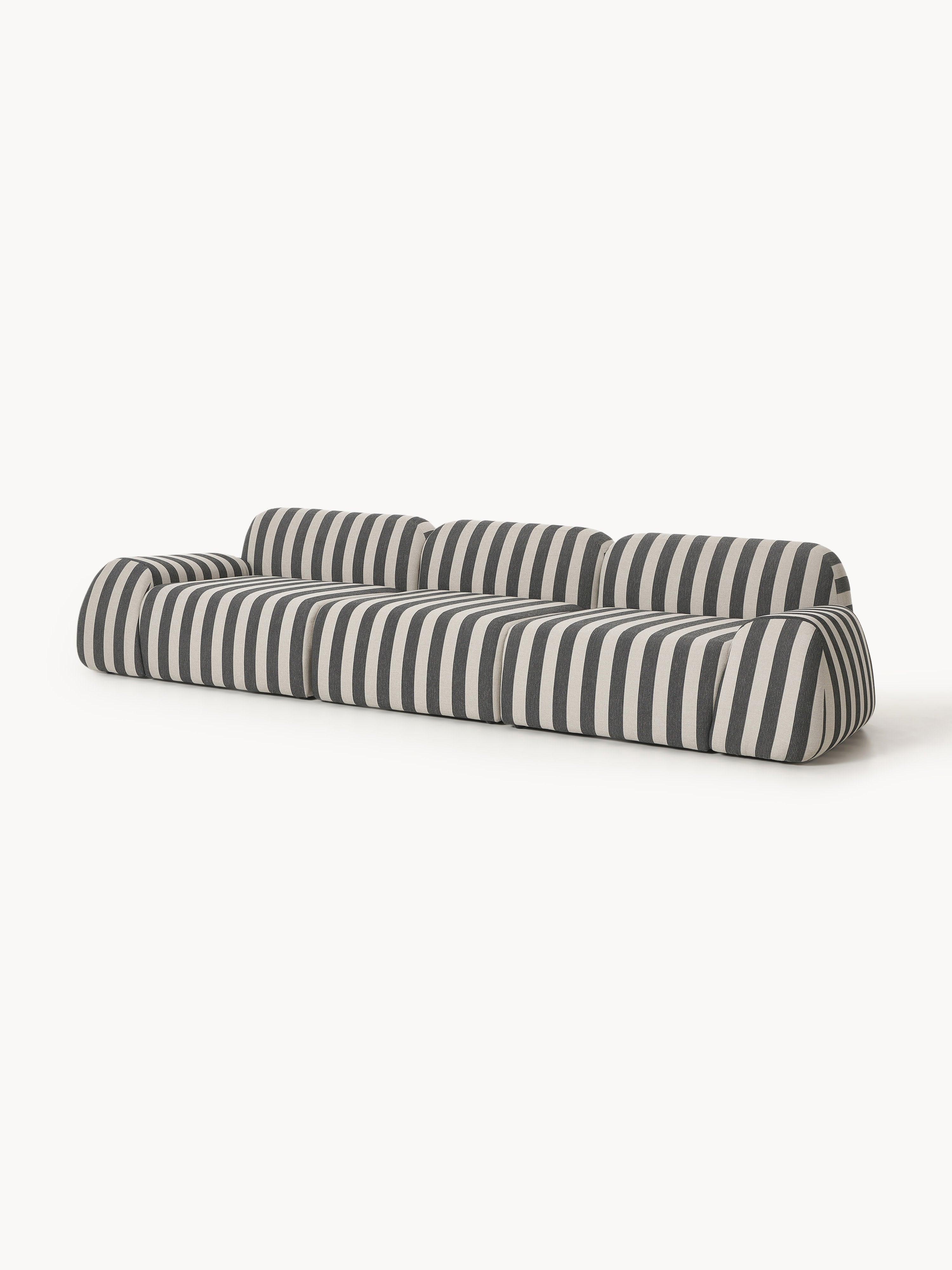Modulares Gestreiftes Sofa Wolke (4-Sitzer)