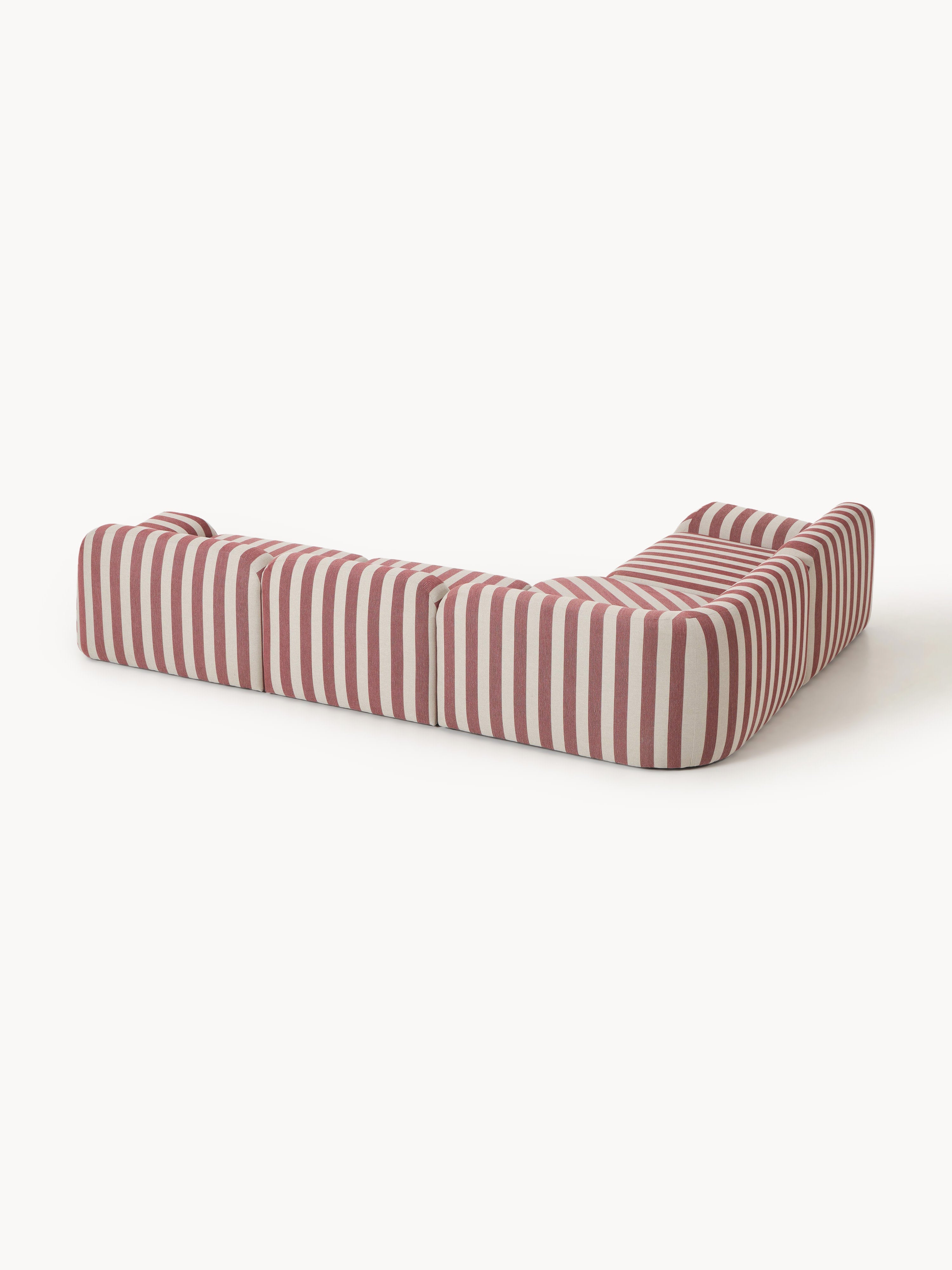 Modulares Gestreiftes Ecksofa Wolke (4-Sitzer)