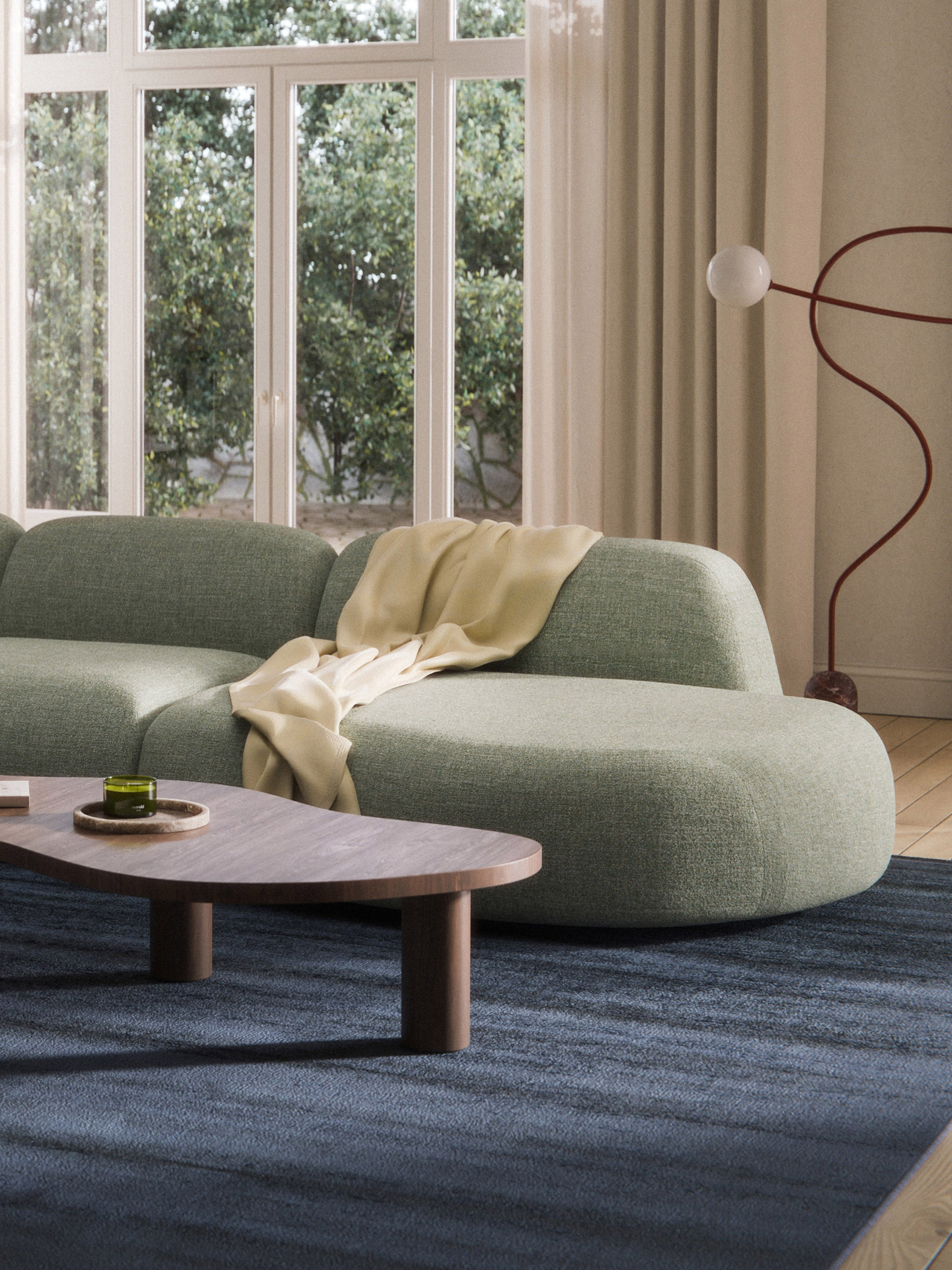 Bouclé-Chaise-Modul Wolke