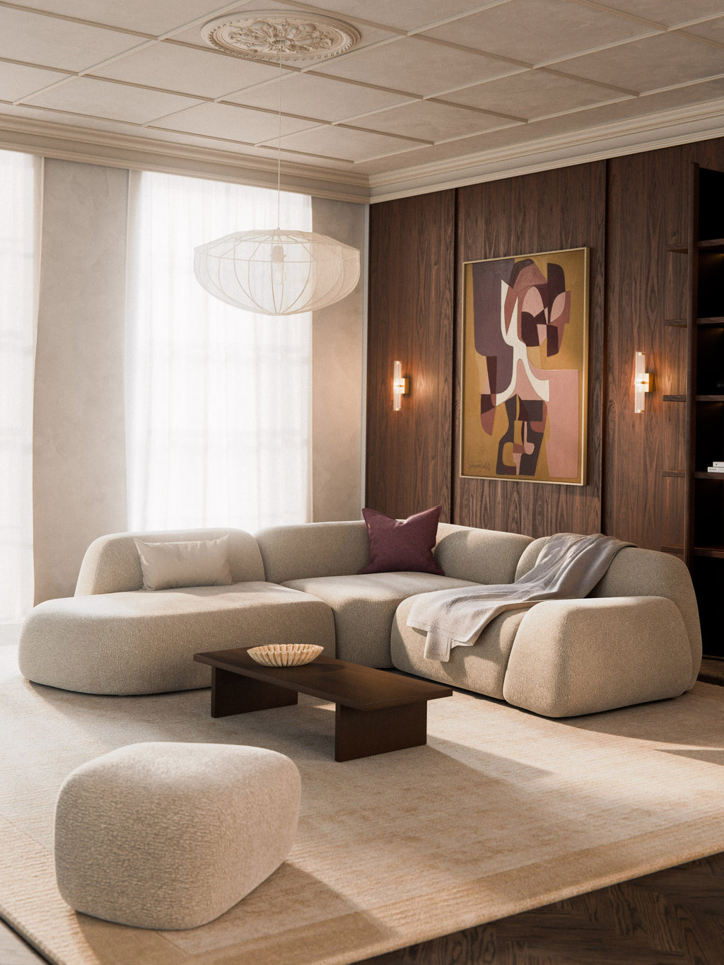 Modulares Ecksofa Wolke (4-Sitzer) mit Chaiselongue