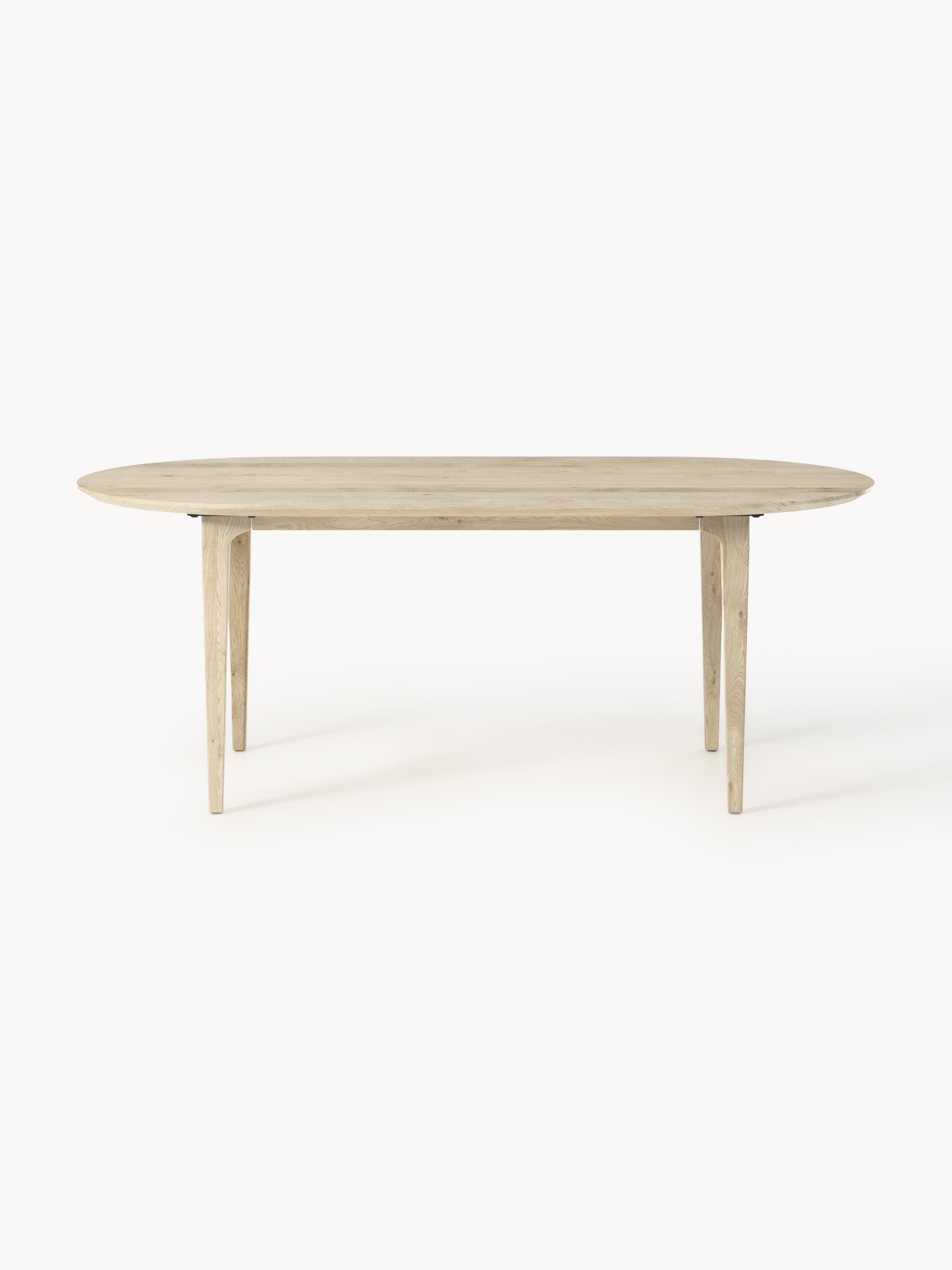 Ovaler Esstisch Archie aus Eichenholz, 200 x 100 cm