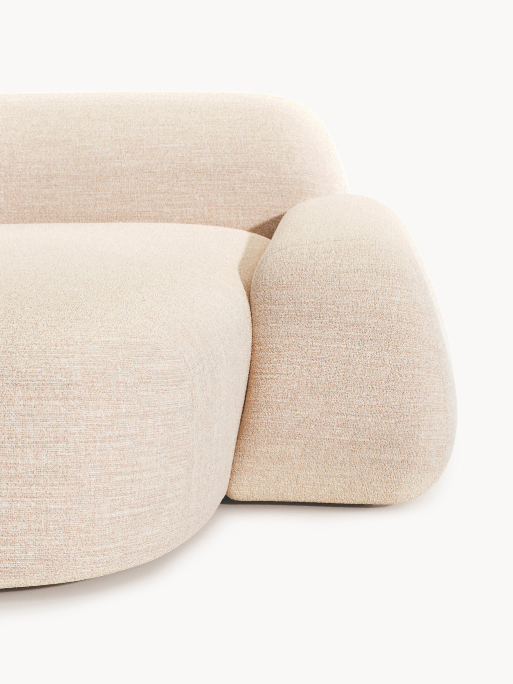 Bouclé-Chaise-Eckmodul Wolke