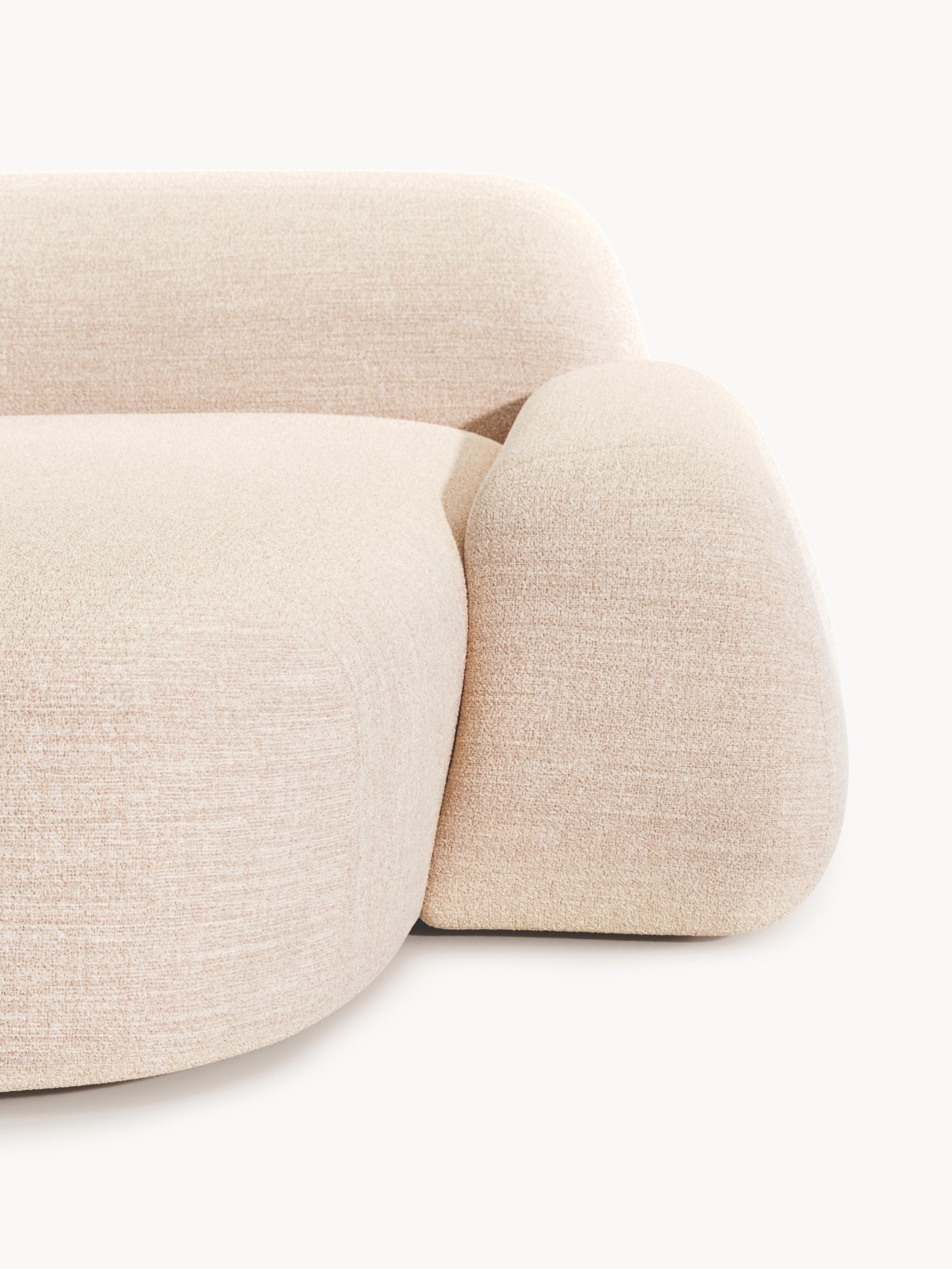 Bouclé-Chaise-Eckmodul Wolke