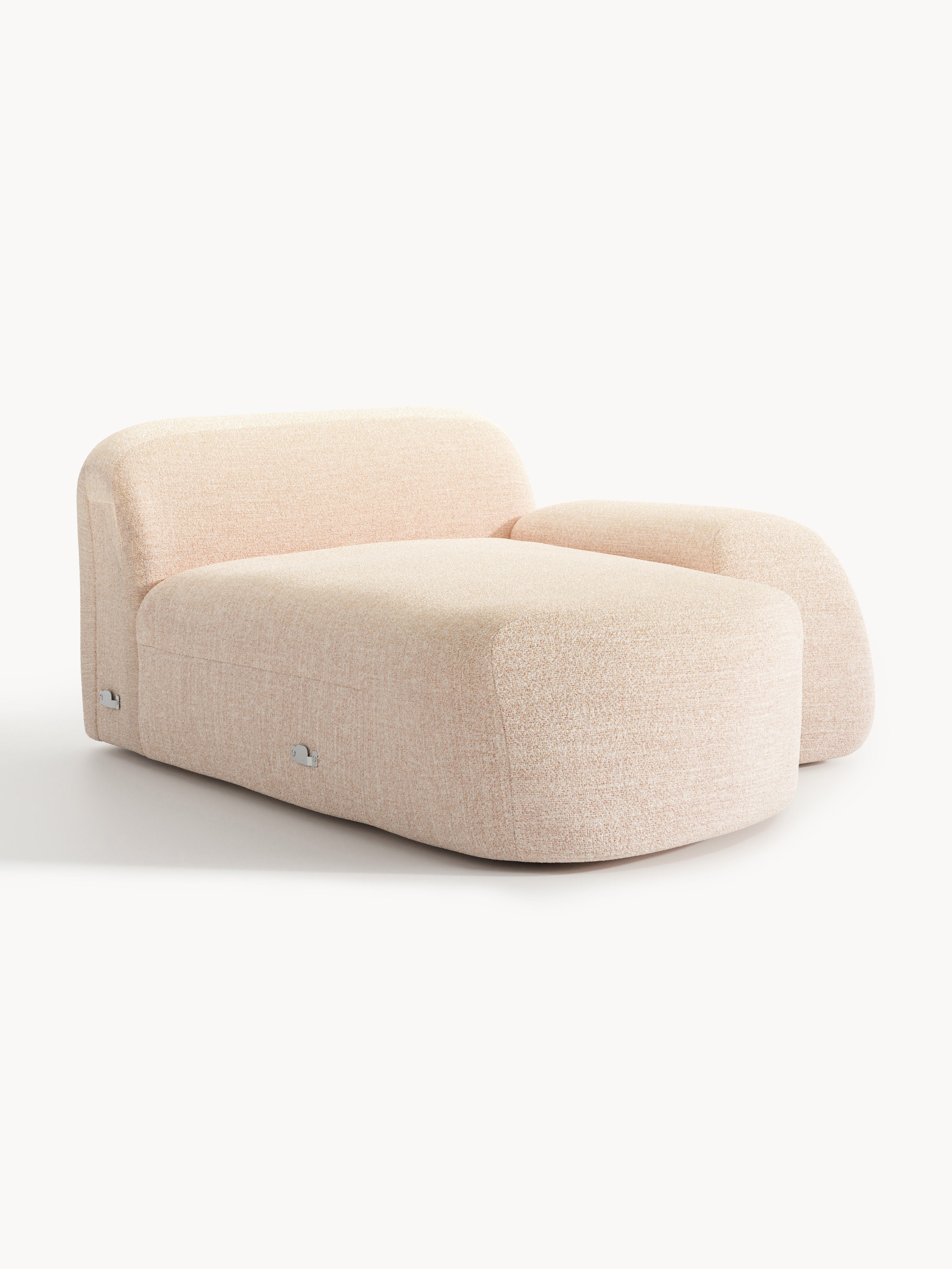 Bouclé-Chaise-Eckmodul Wolke