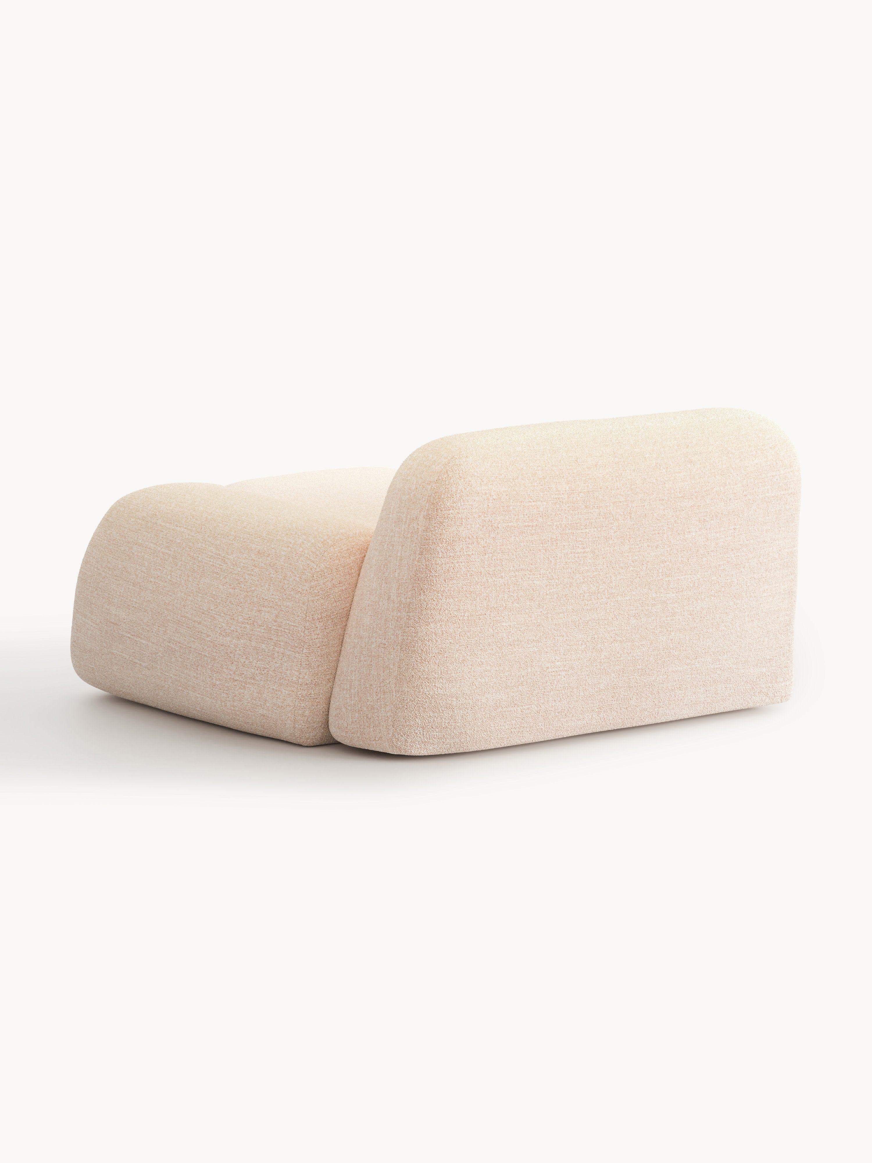 Bouclé-Chaise-Eckmodul Wolke