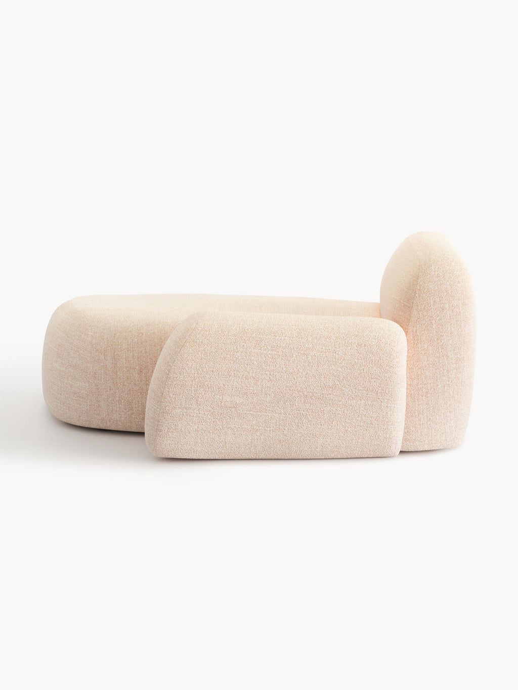 Bouclé-Chaise-Eckmodul Wolke