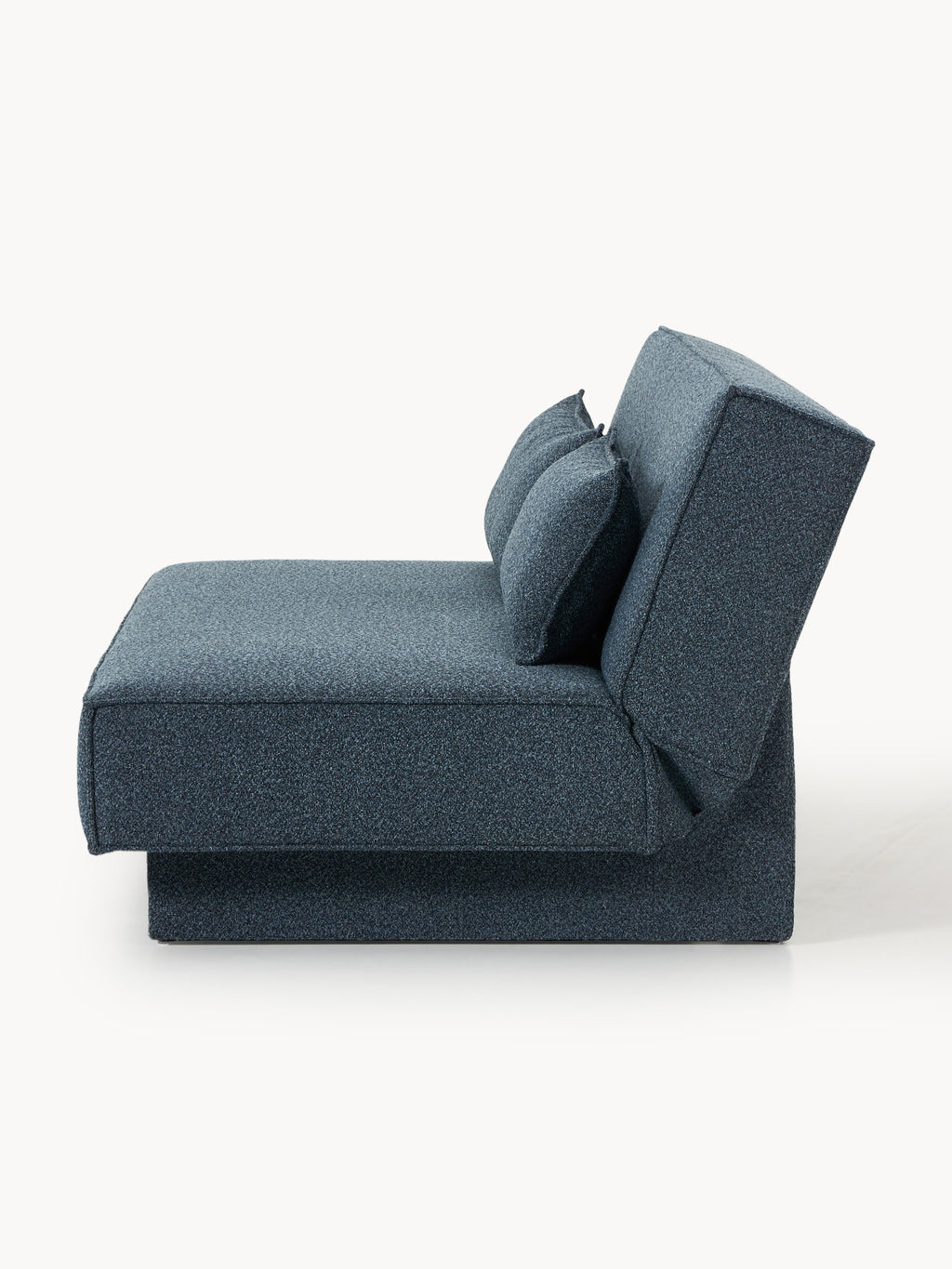 Bouclé-Schlafsofa David mit Stauraum