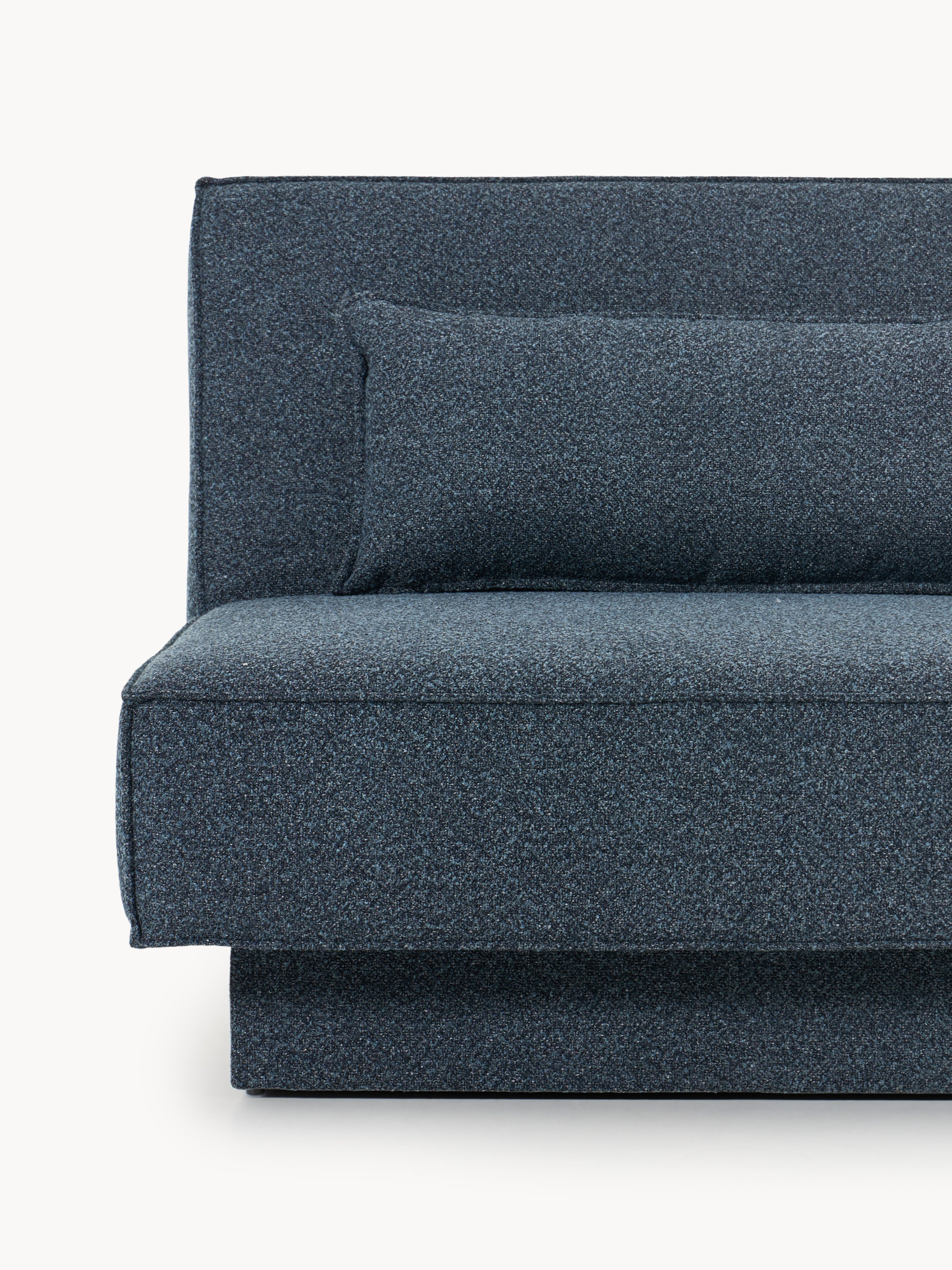 Bouclé-Schlafsofa David mit Stauraum