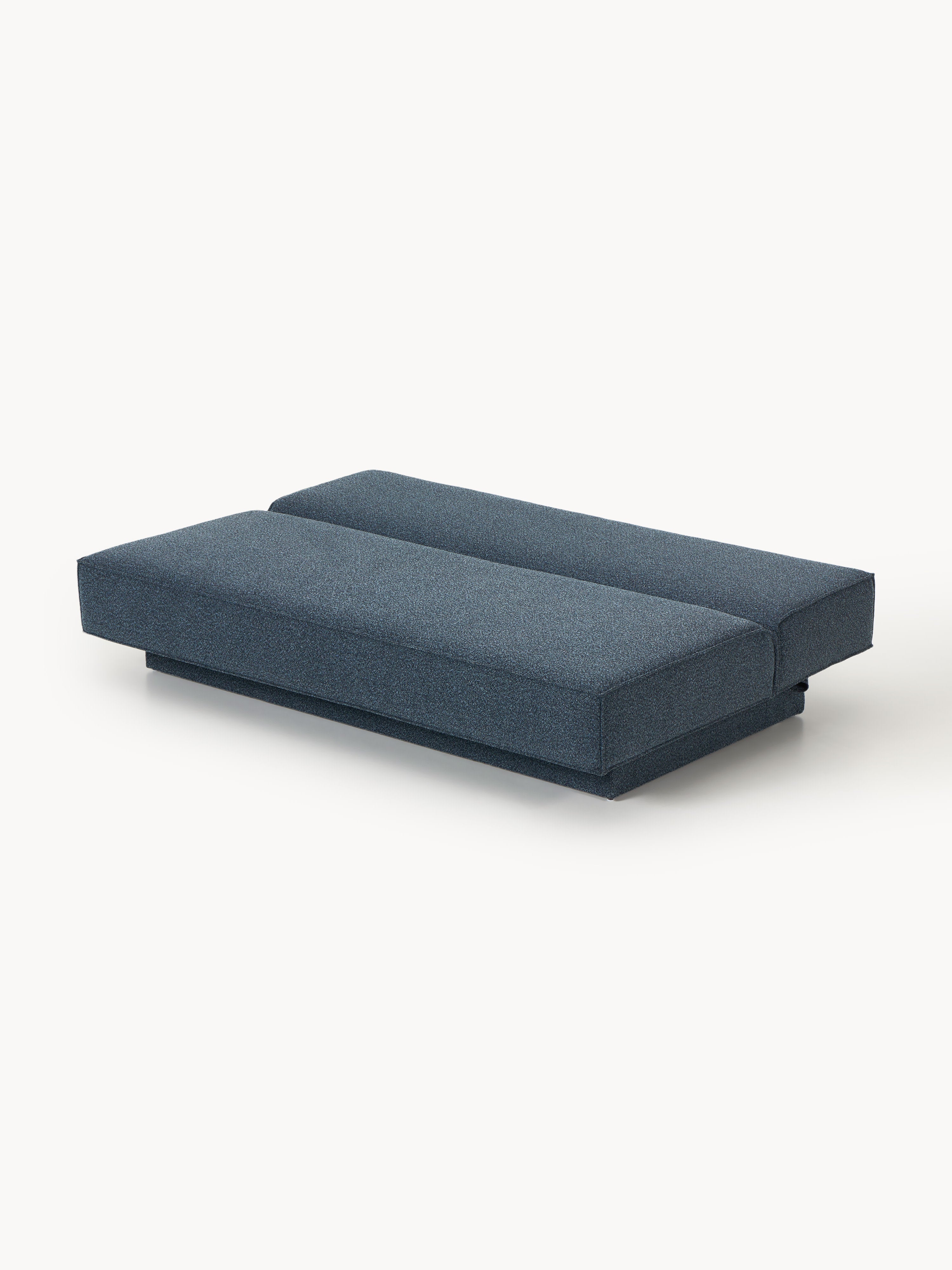 Bouclé-Schlafsofa David mit Stauraum