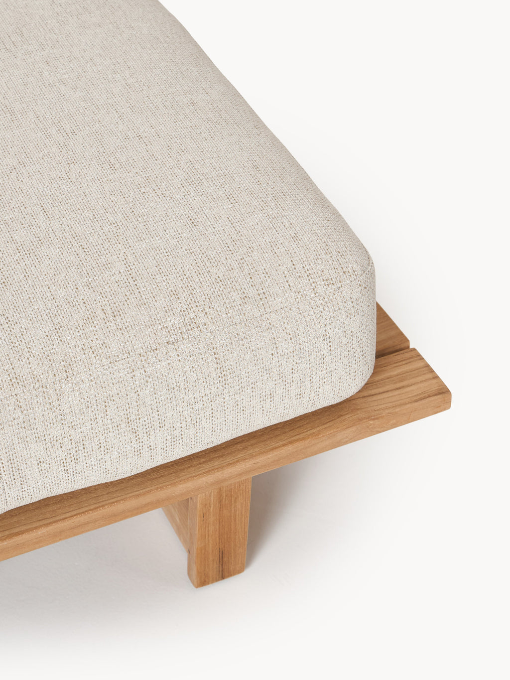 Garten-Sofa-Hocker Eiko aus Teakholz