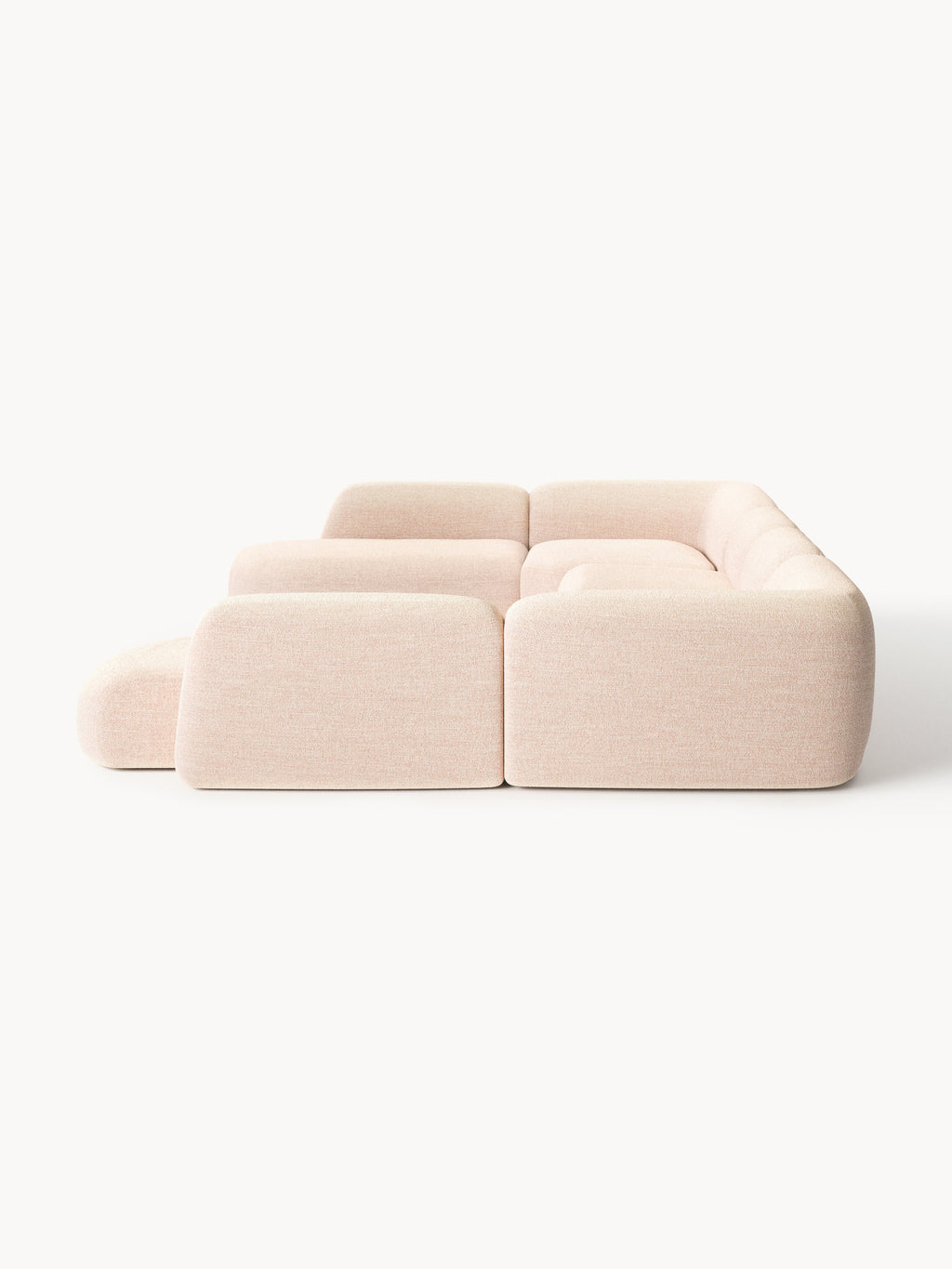 Modulares Bouclé-XL-Sofa Wolke