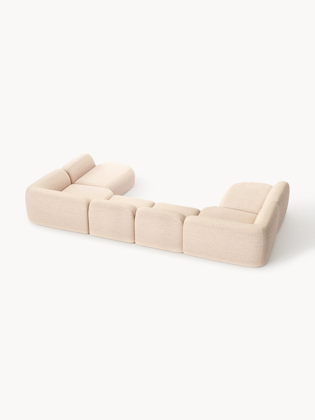 Modulares Bouclé-XL-Sofa Wolke