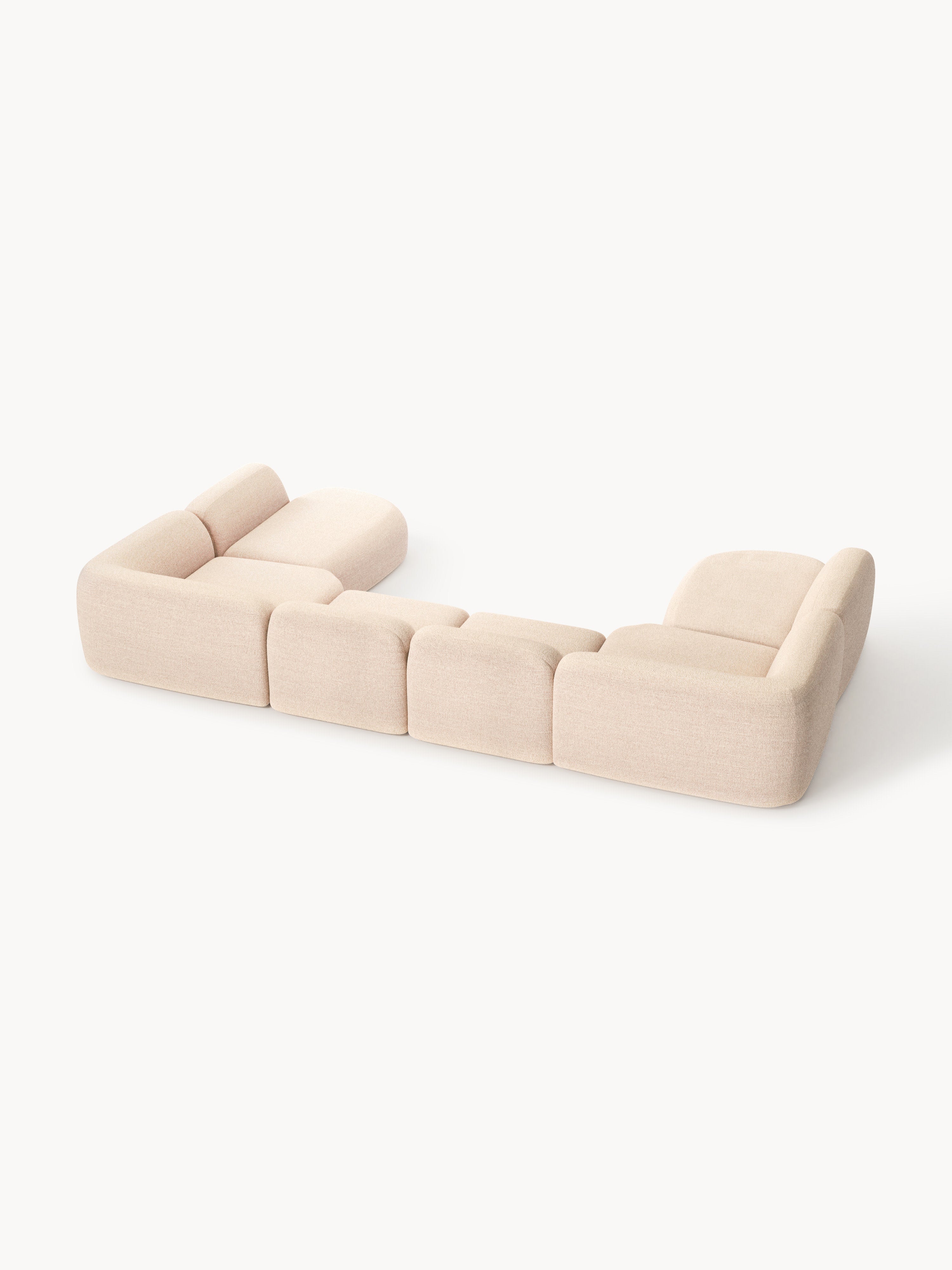 Modulares Bouclé-XL-Sofa Wolke