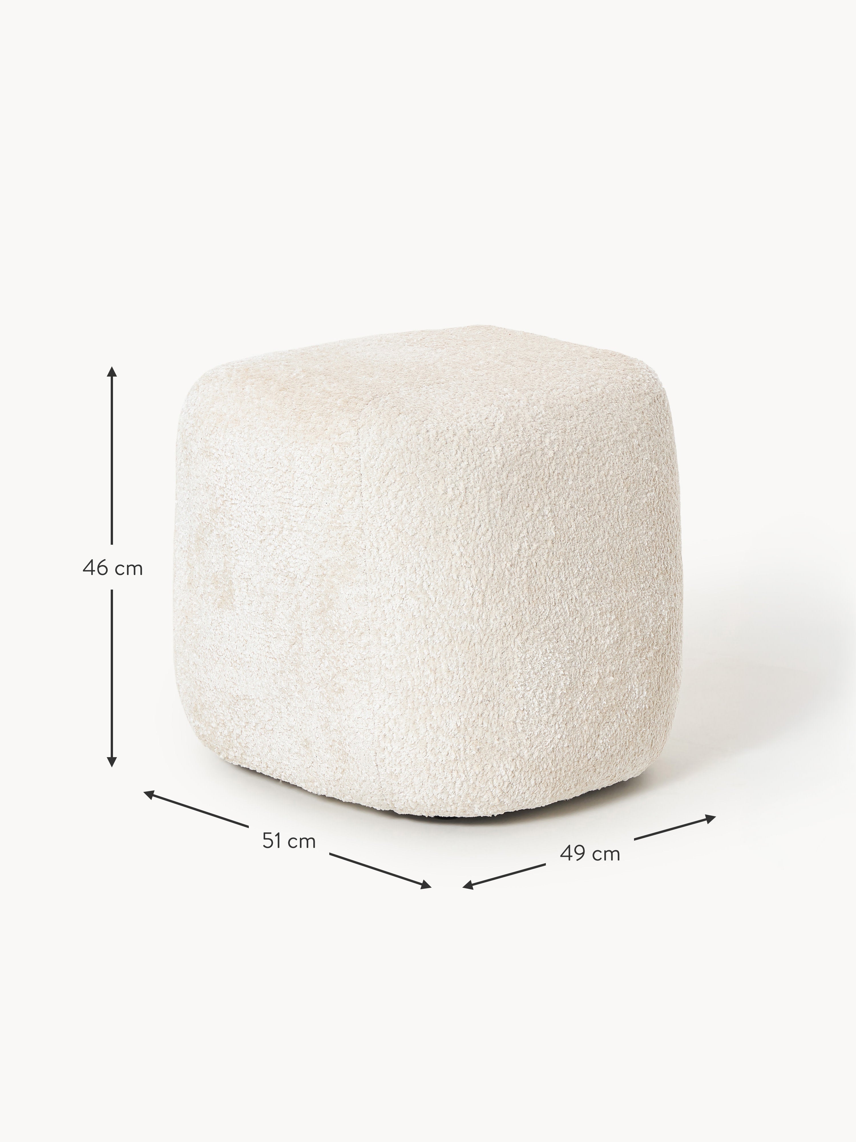 Hohe Ottomane Wolke aus Teddy-Bouclé