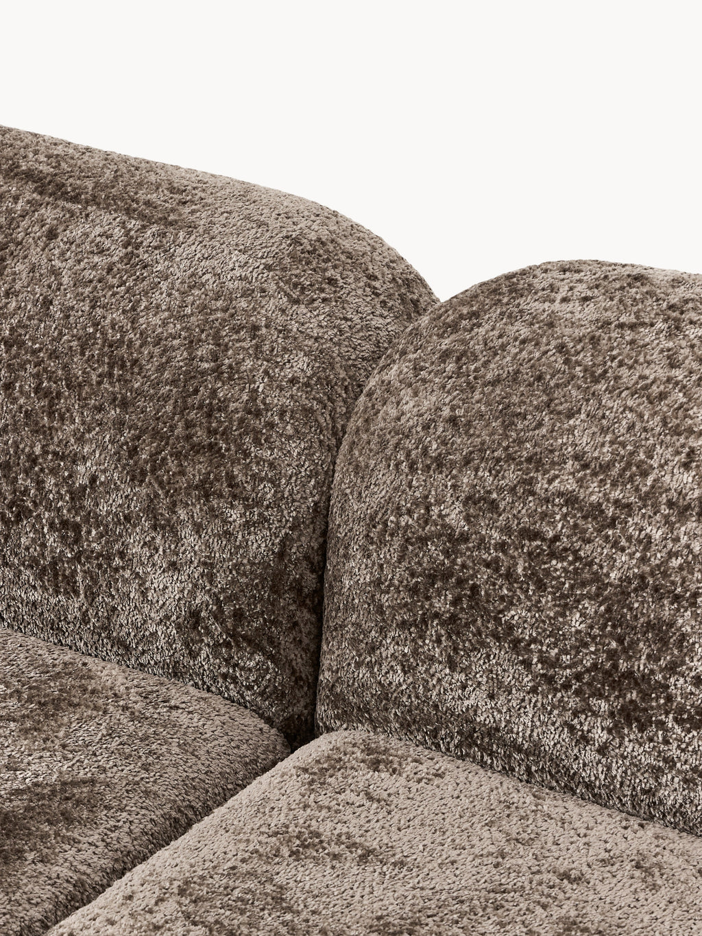 Modulares Teddy-Bouclé-Ecksofa Wolke (4-Sitzer)