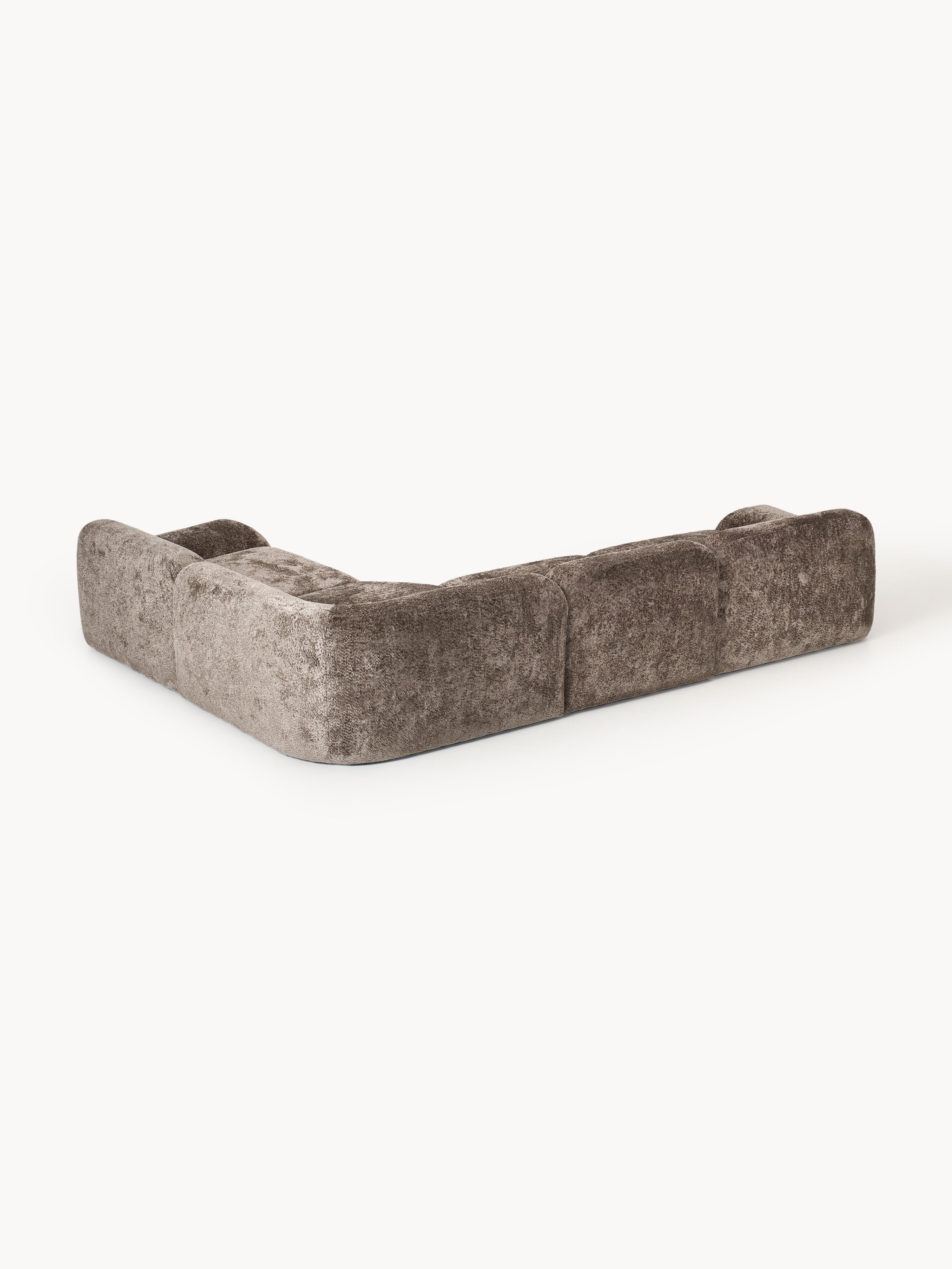 Modulares Teddy-Bouclé-Ecksofa Wolke (4-Sitzer)