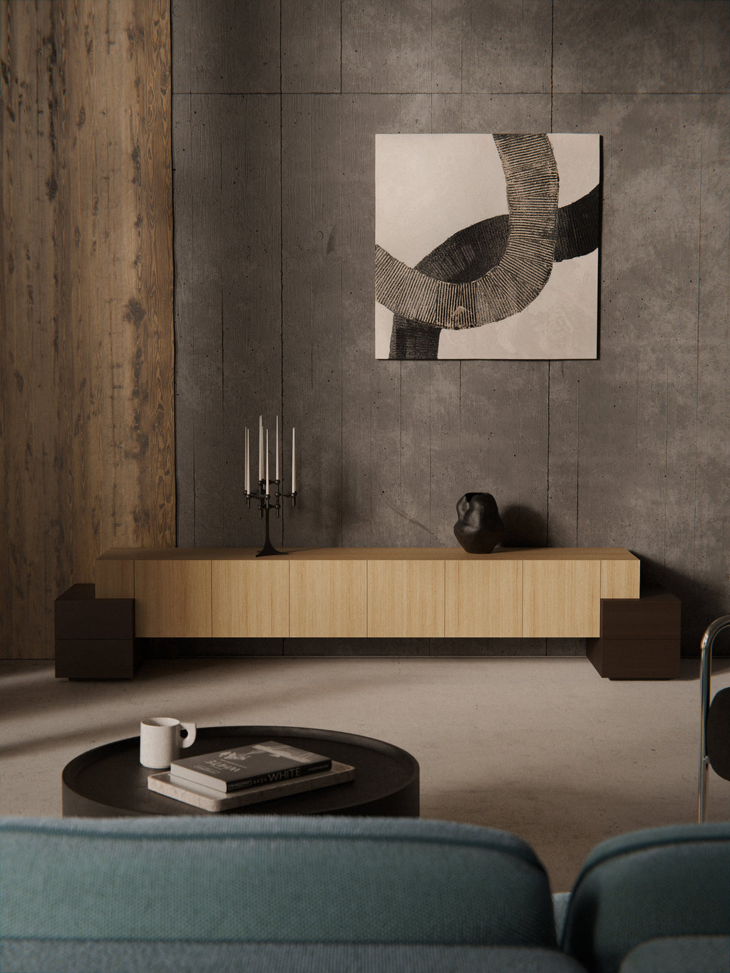 TV-Lowboard Pino aus Holz
