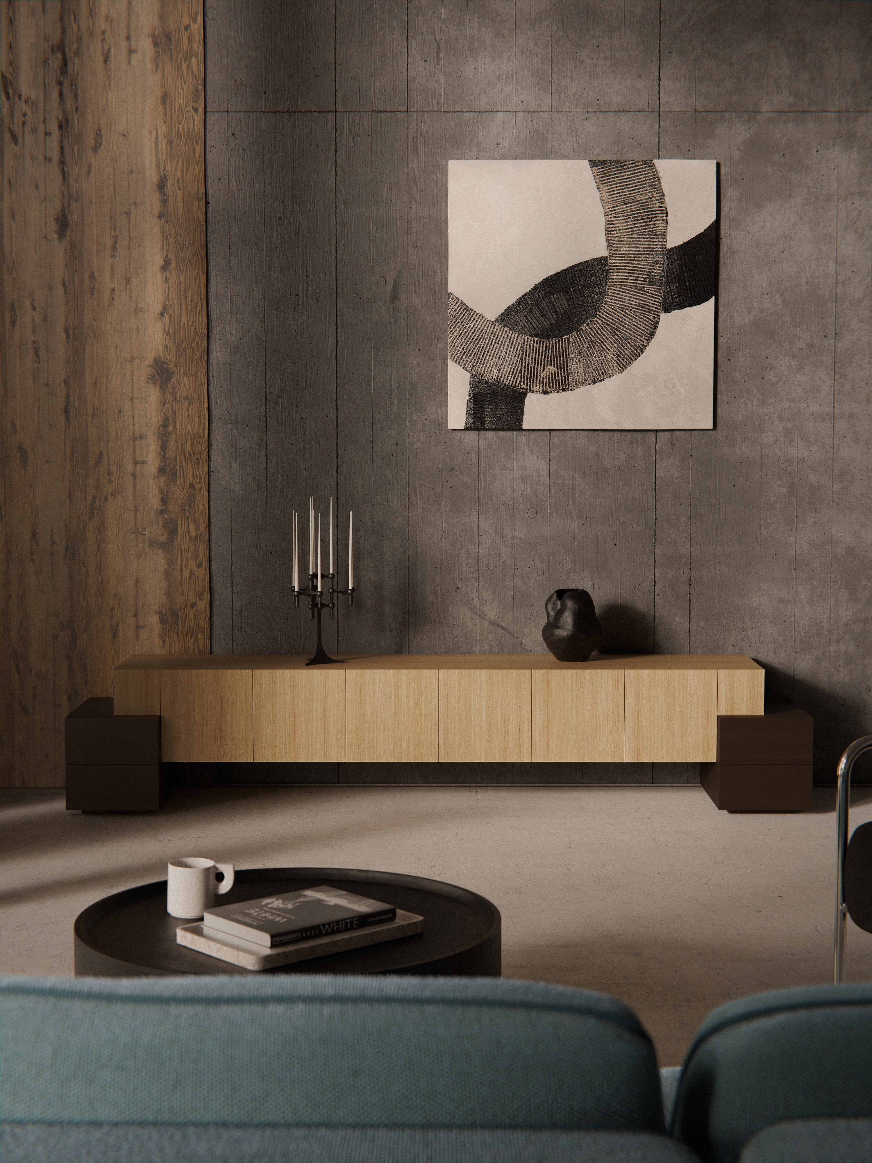 TV-Lowboard Pino aus Holz