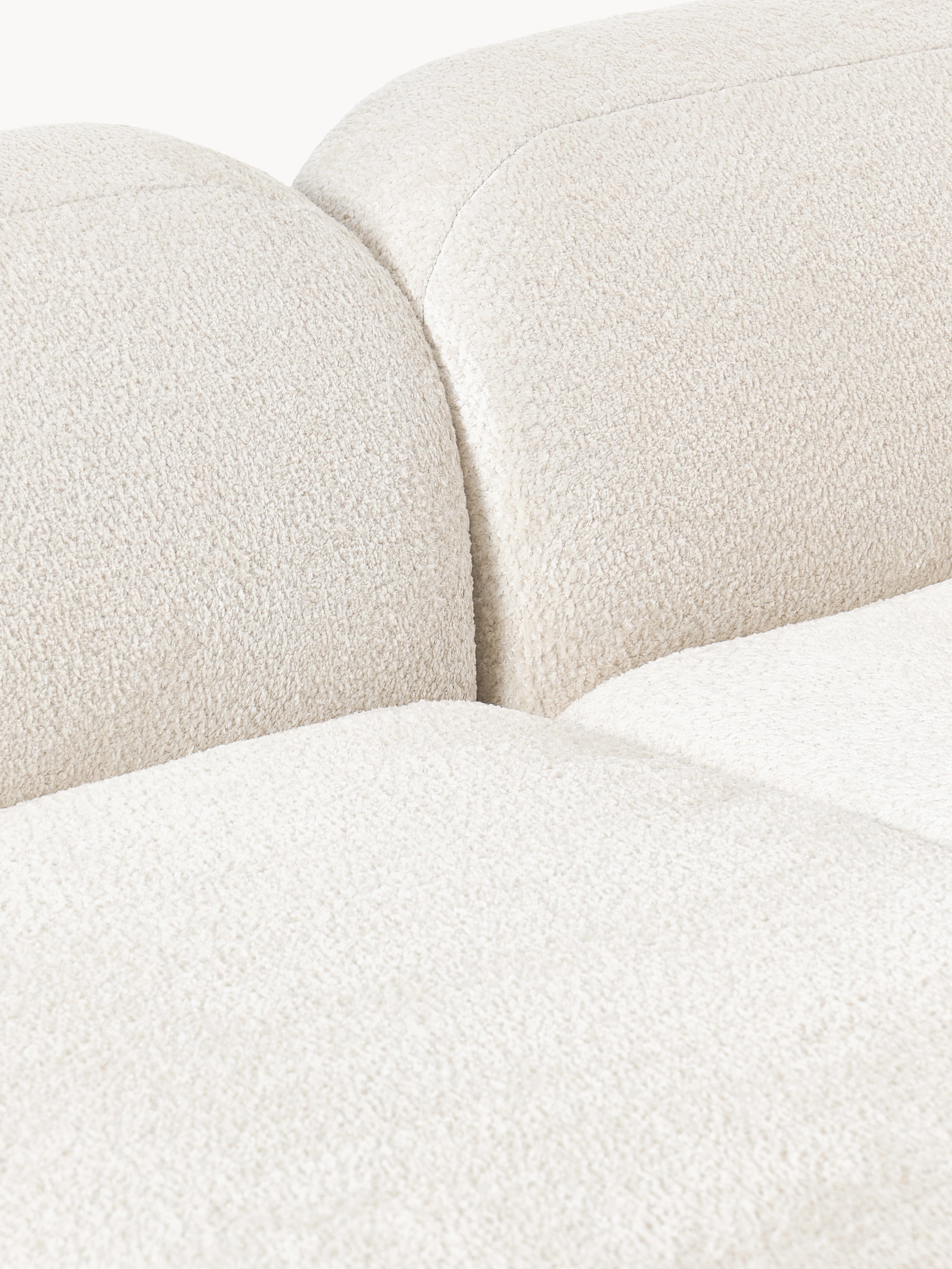 XL Modulares Teddy-Bouclé-Ecksofa Wolke mit Chaiselongue